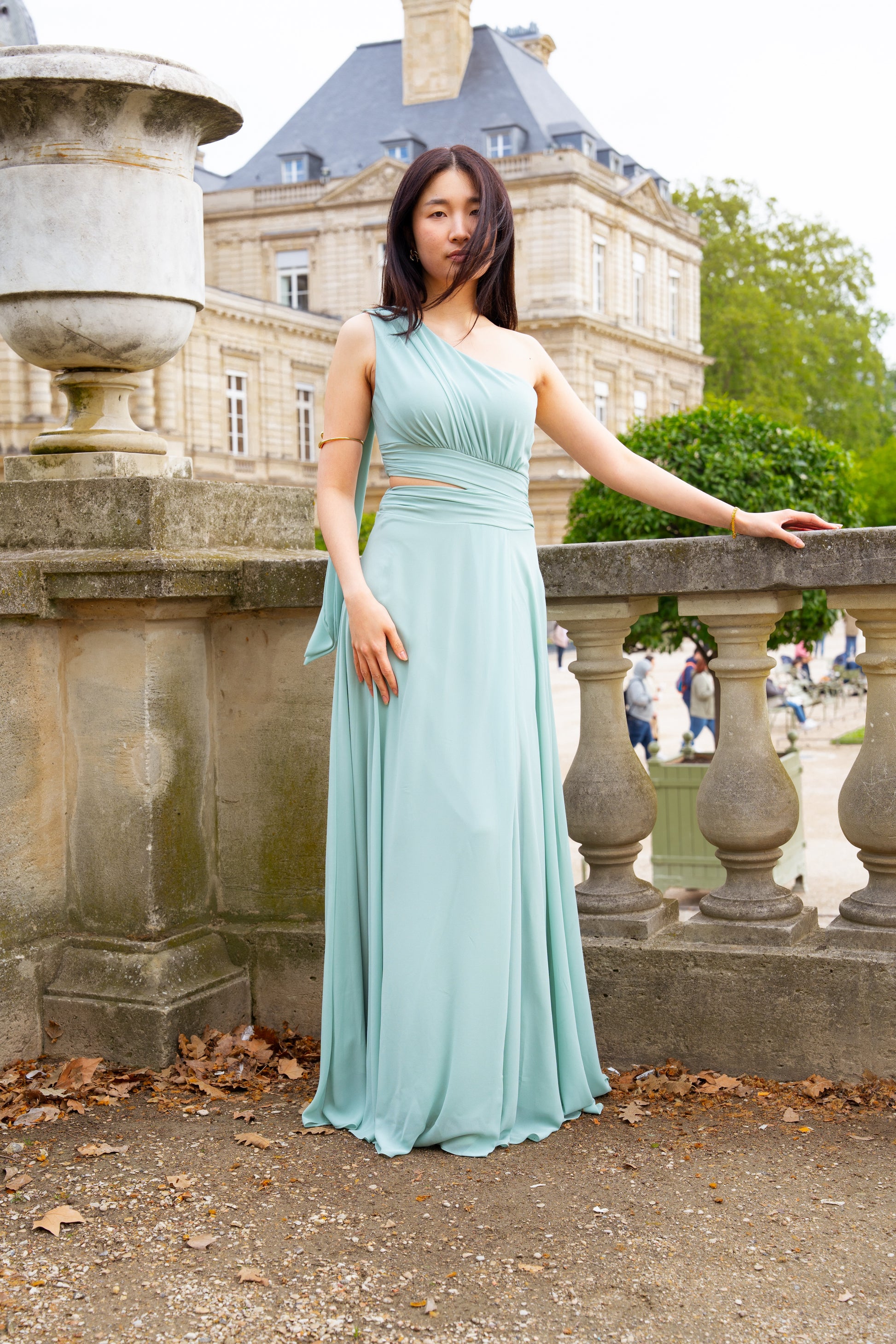 Robe asymétrique de cocktail, cérémonie Harbin