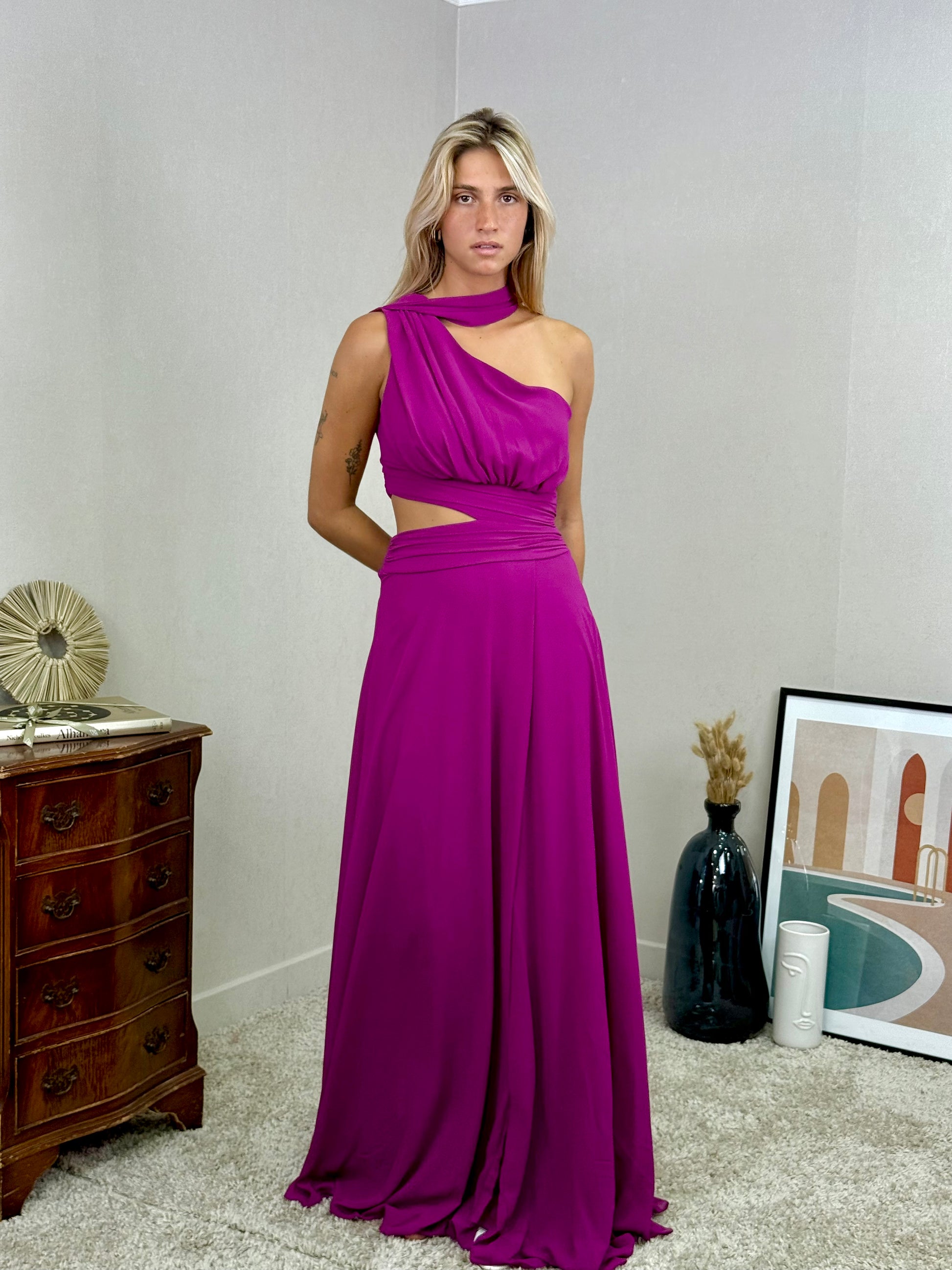 Robe asymétrique de cocktail, cérémonie Harbin