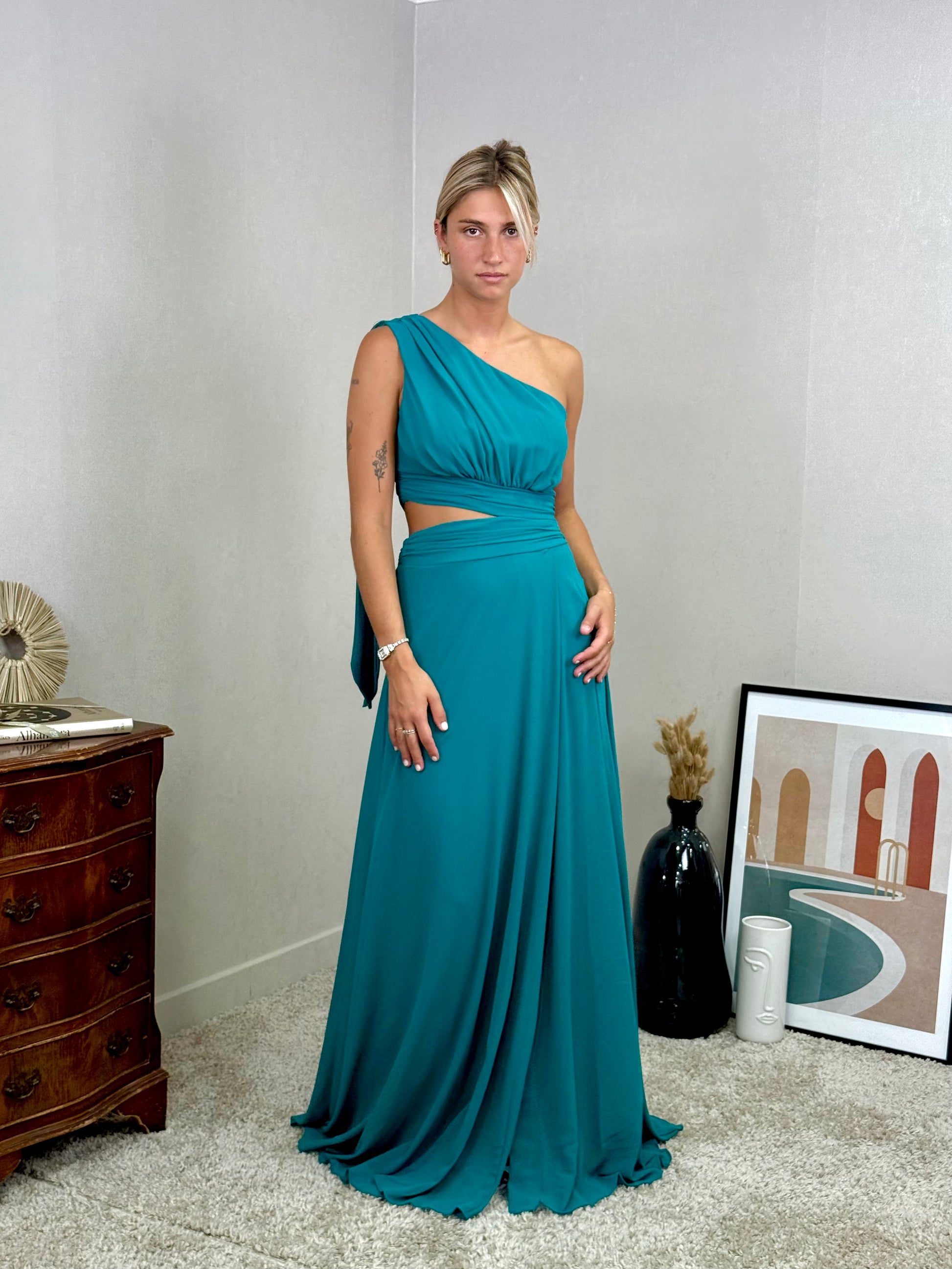 Robe asymétrique de cocktail, cérémonie Harbin