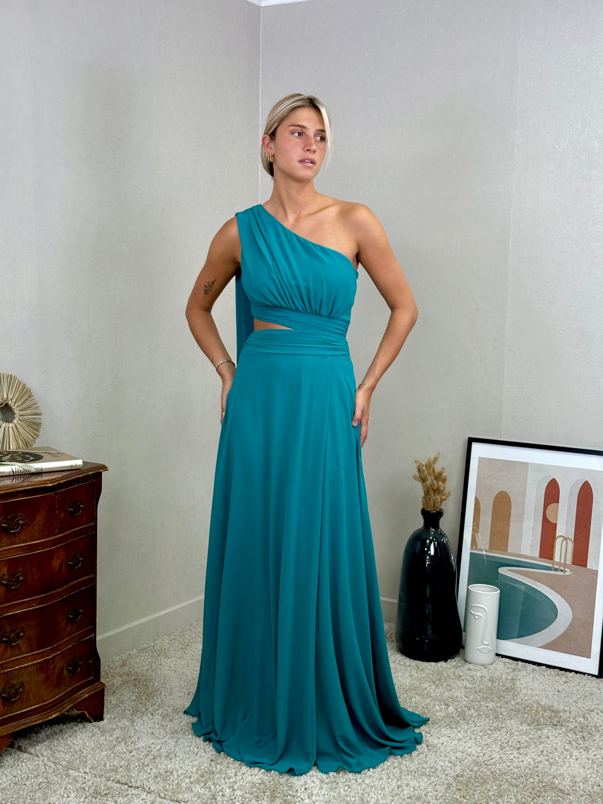 Robe asymétrique de cocktail, cérémonie Harbin