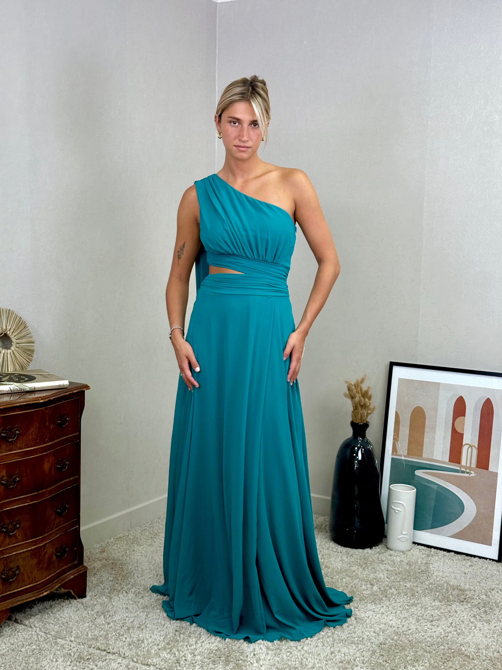 Robe asymétrique de cocktail, cérémonie Harbin