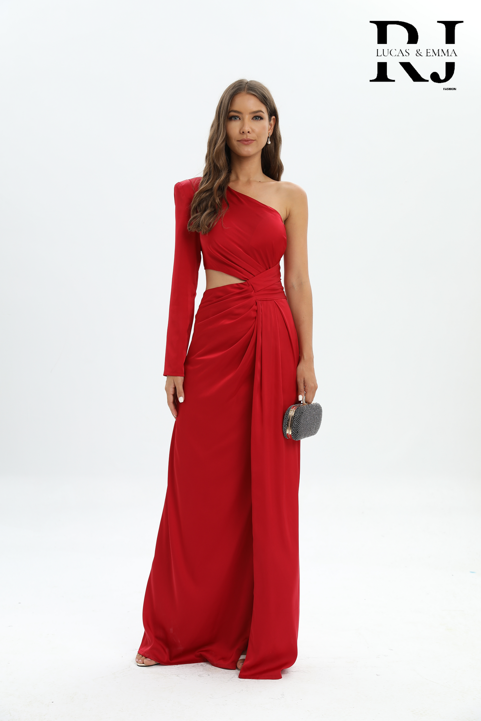 Robe asymétrique en satin Bangkok