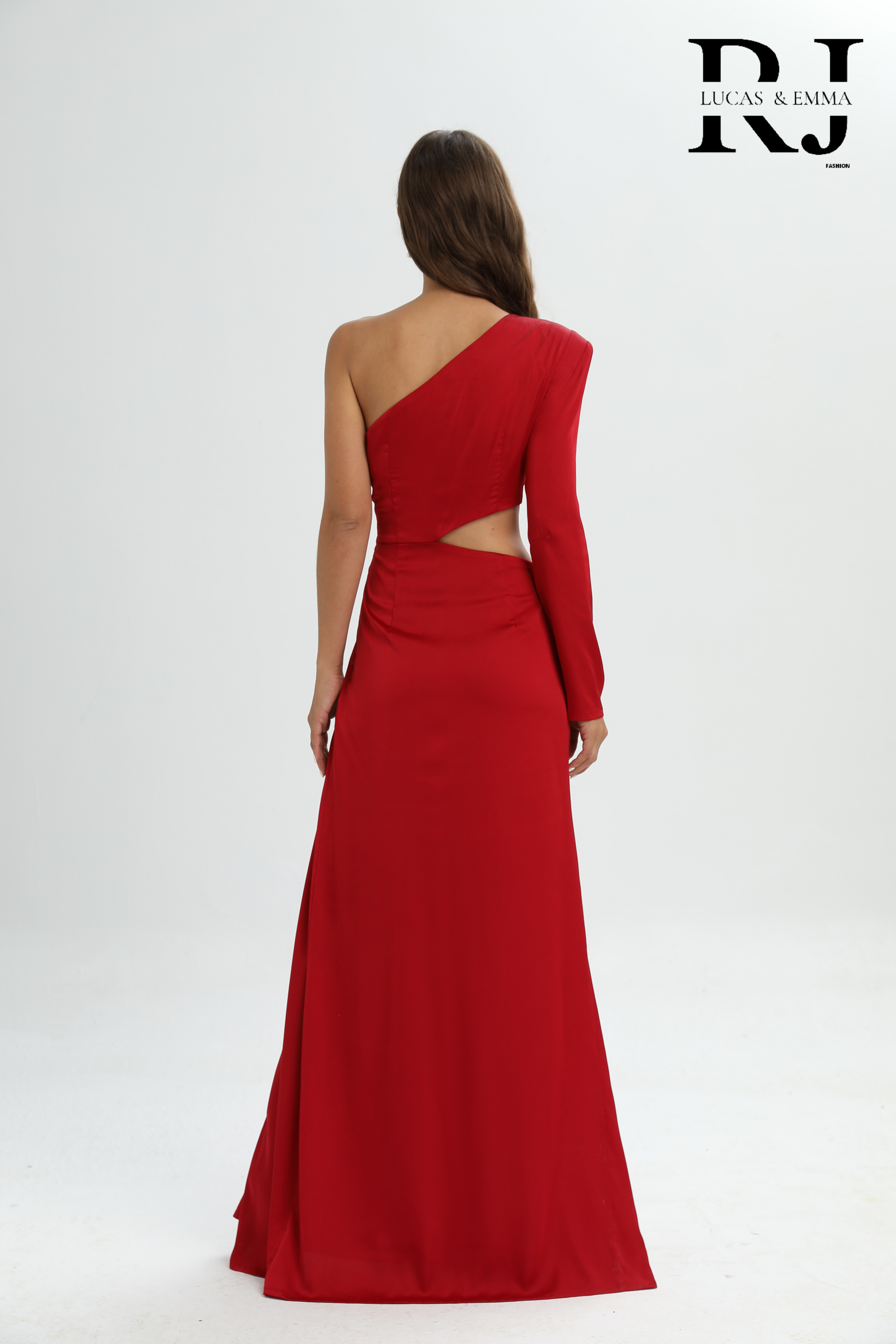 Robe asymétrique en satin Bangkok