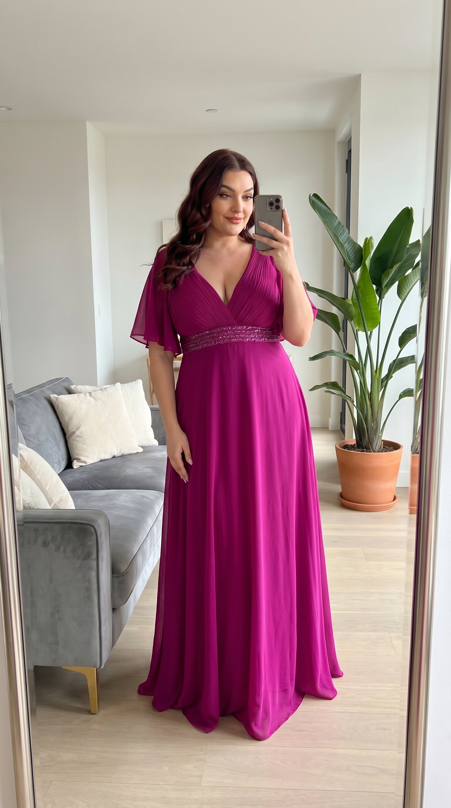 Robe de cérémonie grande taille AJACCIO