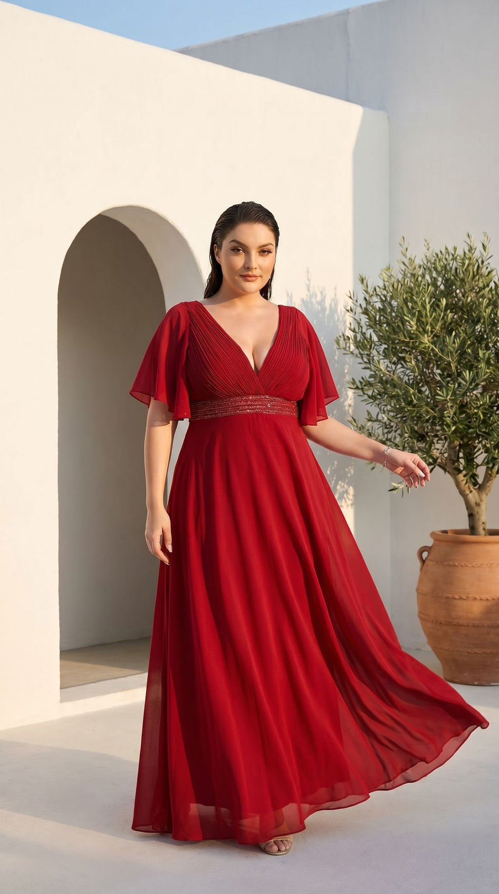 Robe de cérémonie grande taille AJACCIO