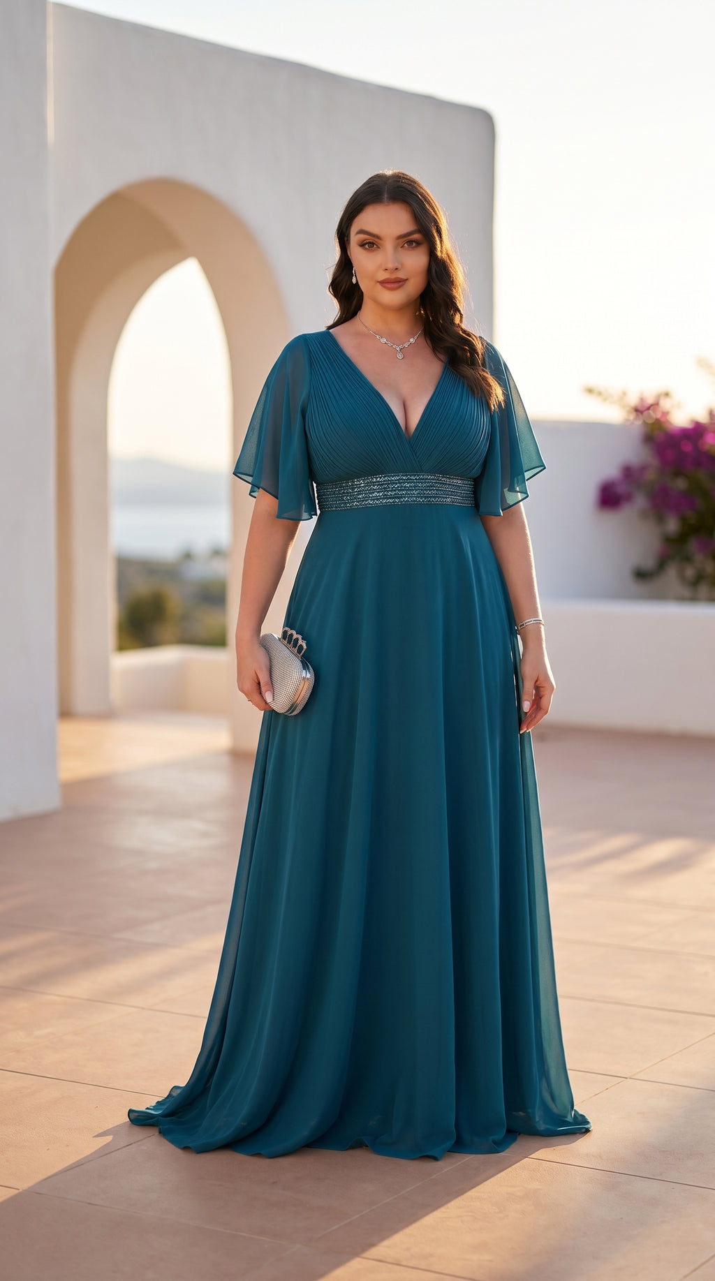 Robe de cérémonie grande taille AJACCIO