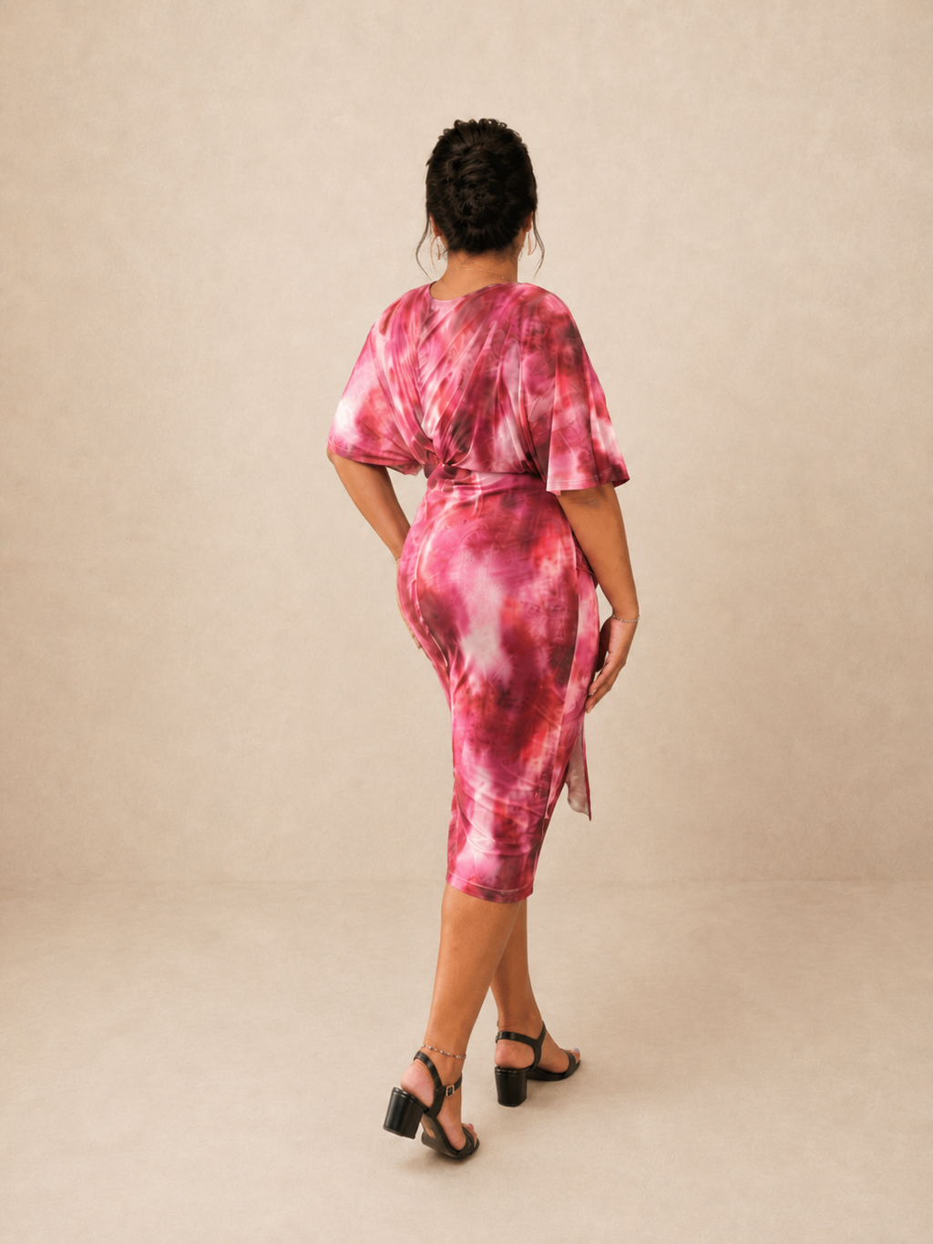 LUANDA printed midi dress