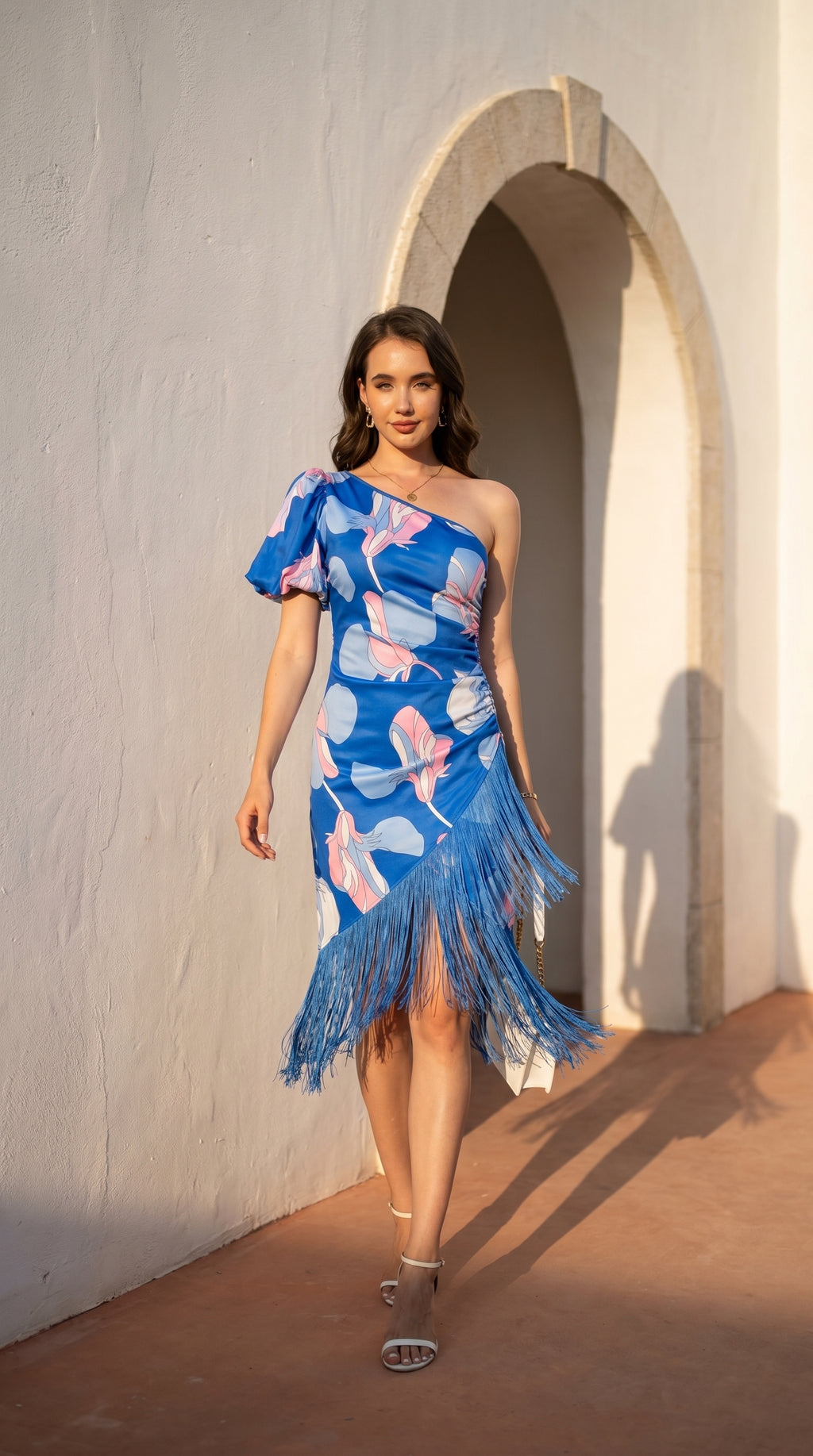 Robe courte à franges Monopolis