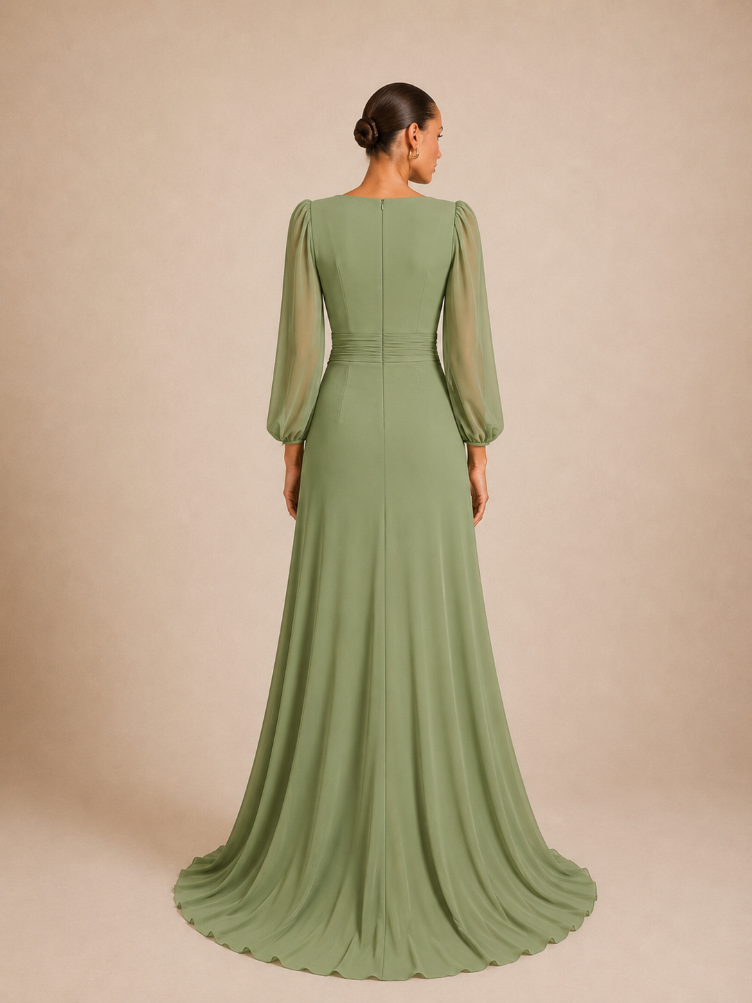 Robe longue à manches trois-quarts - Wuxi