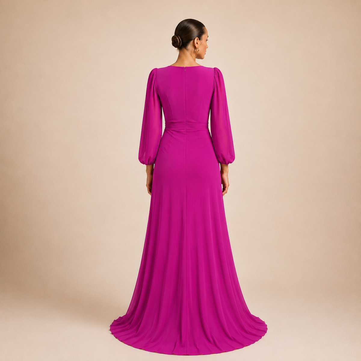 Robe longue à manches trois-quarts - Wuxi