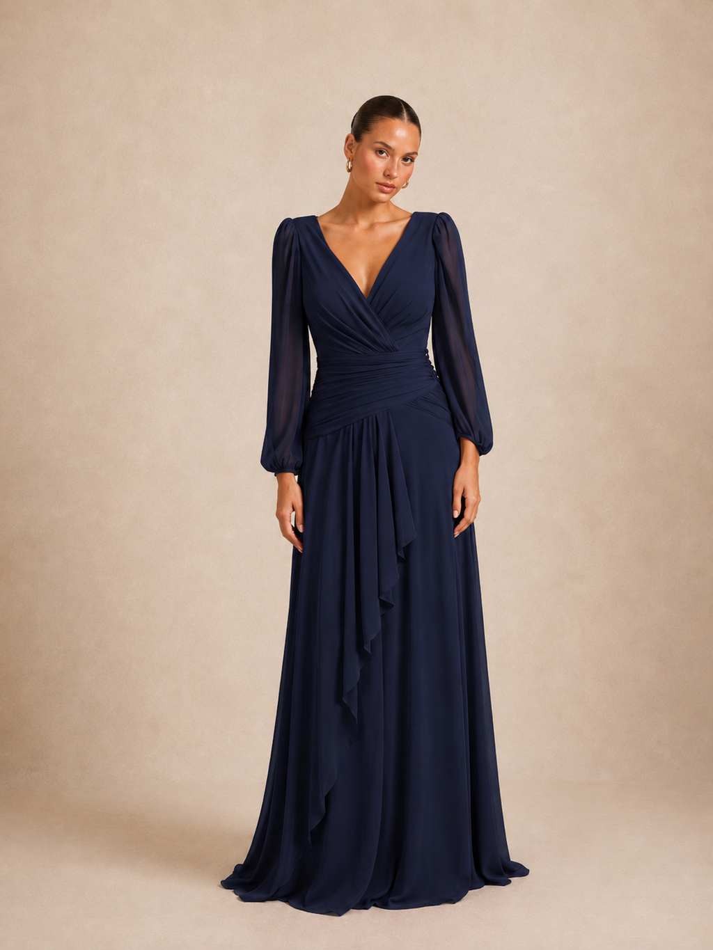 Robe longue à manches trois-quarts - Wuxi