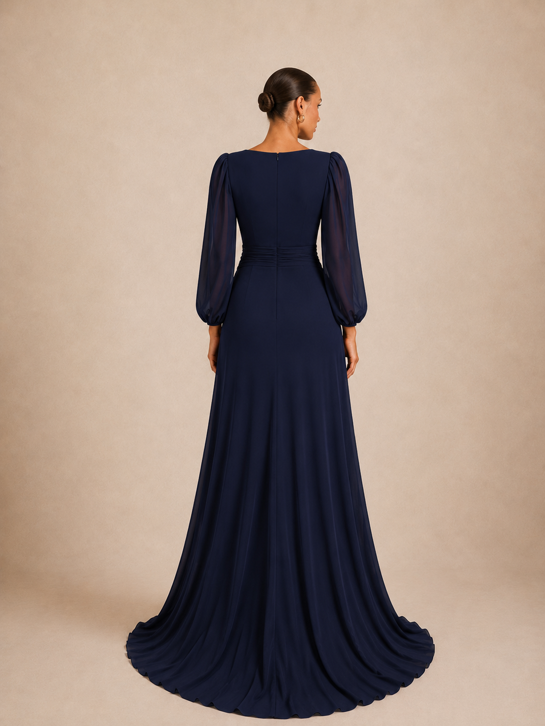 Robe longue à manches trois-quarts - Wuxi
