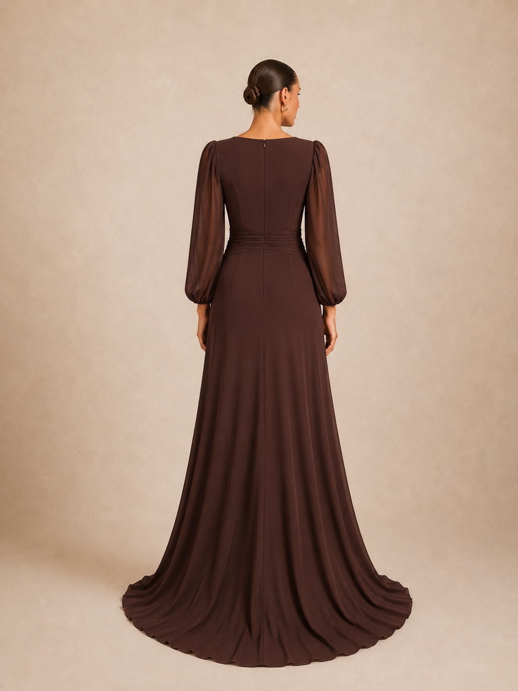 Robe longue à manches trois-quarts - Wuxi