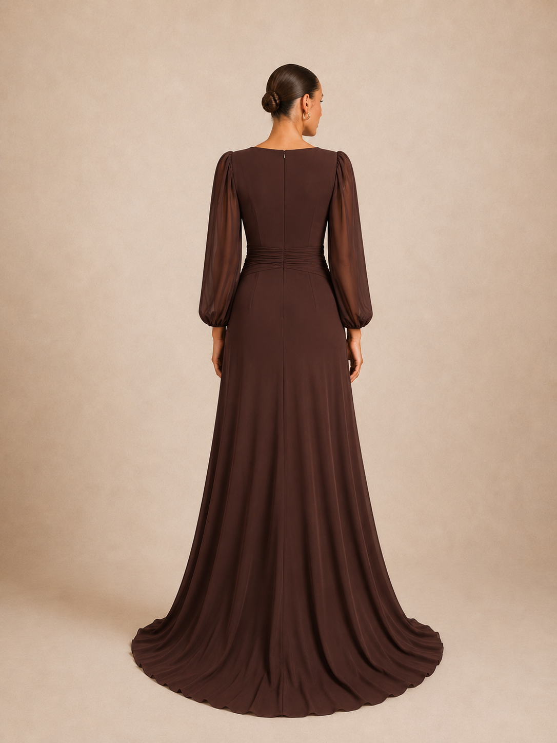 Robe longue à manches trois-quarts - Wuxi
