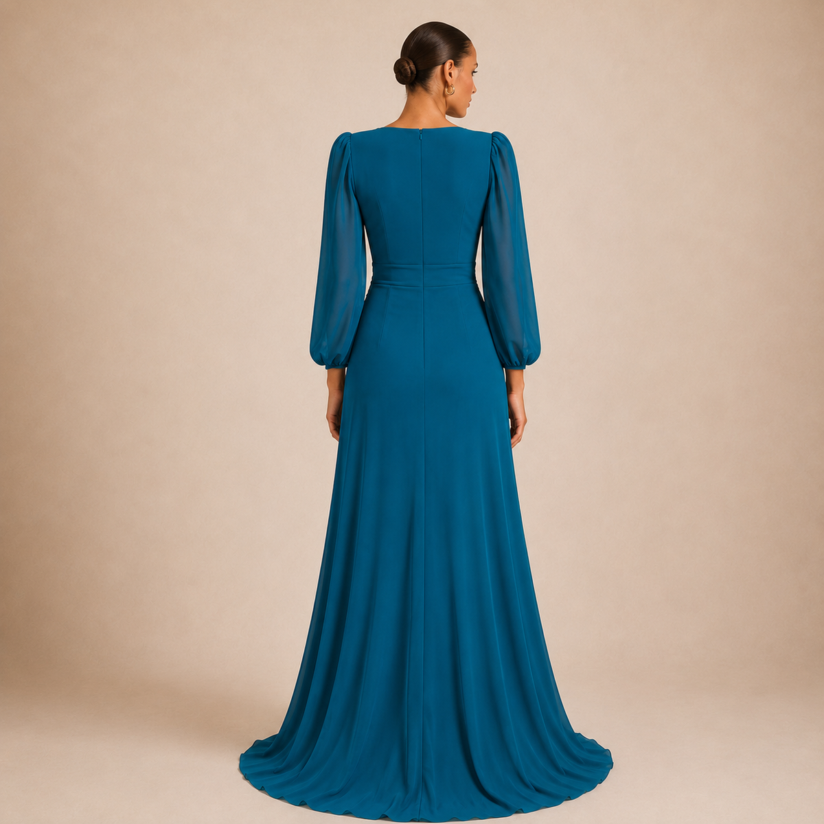 Robe longue à manches trois-quarts - Wuxi