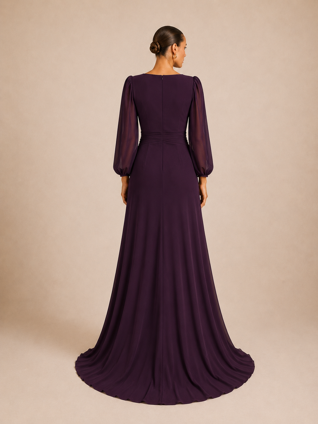 Robe longue à manches trois-quarts - Wuxi