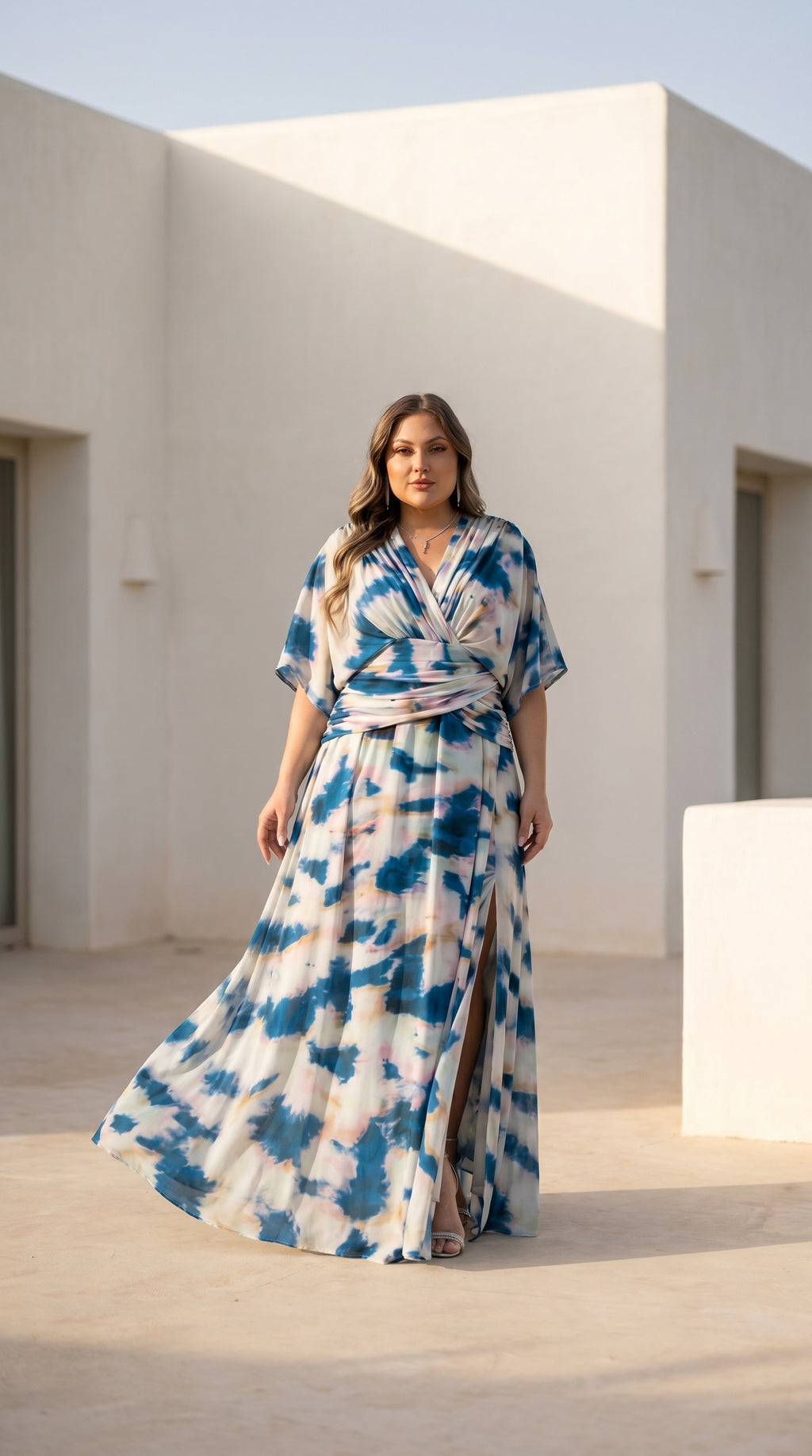 Robe grande taille de cérémonie imprimée Sunnyville