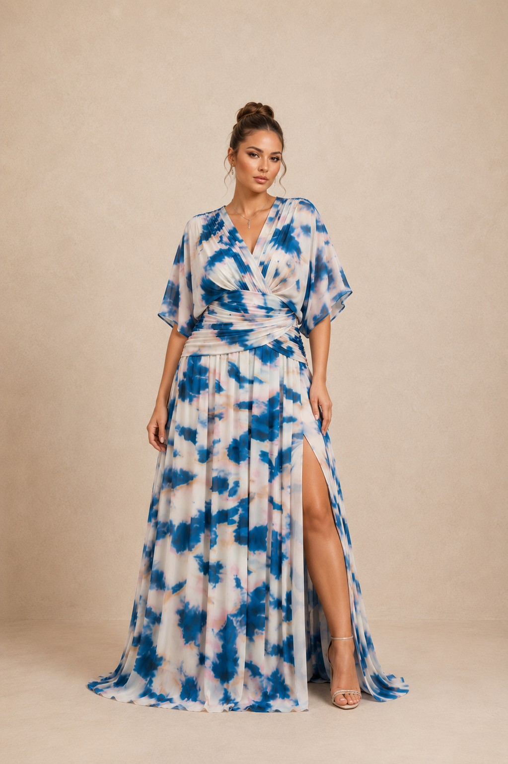 Robe grande taille de cérémonie imprimée Sunnyville