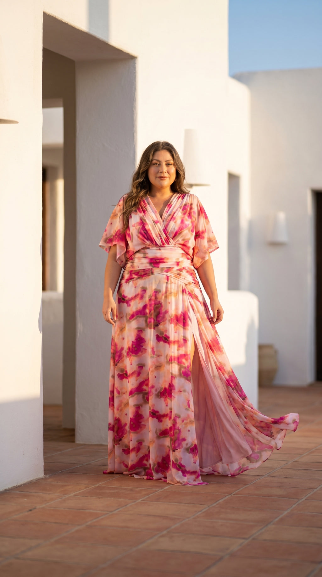 Robe grande taille de cérémonie imprimée Sunnyville