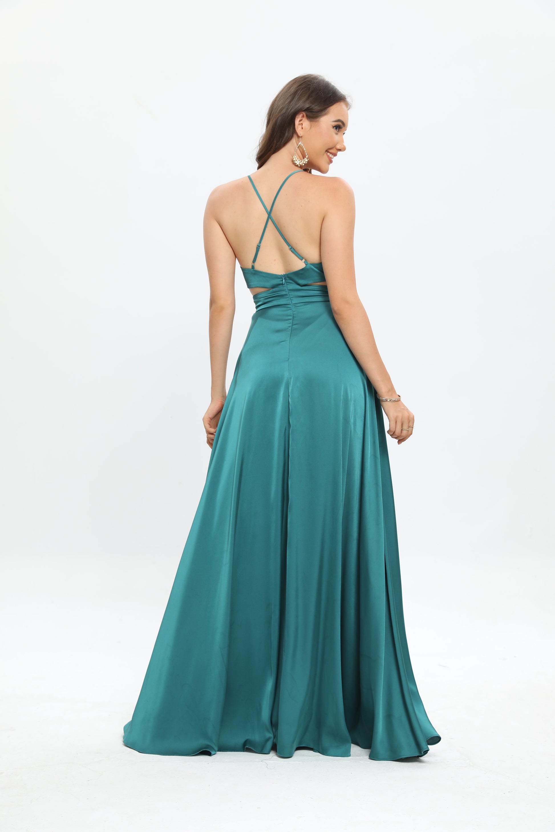 Robe de soirée en satin Milos