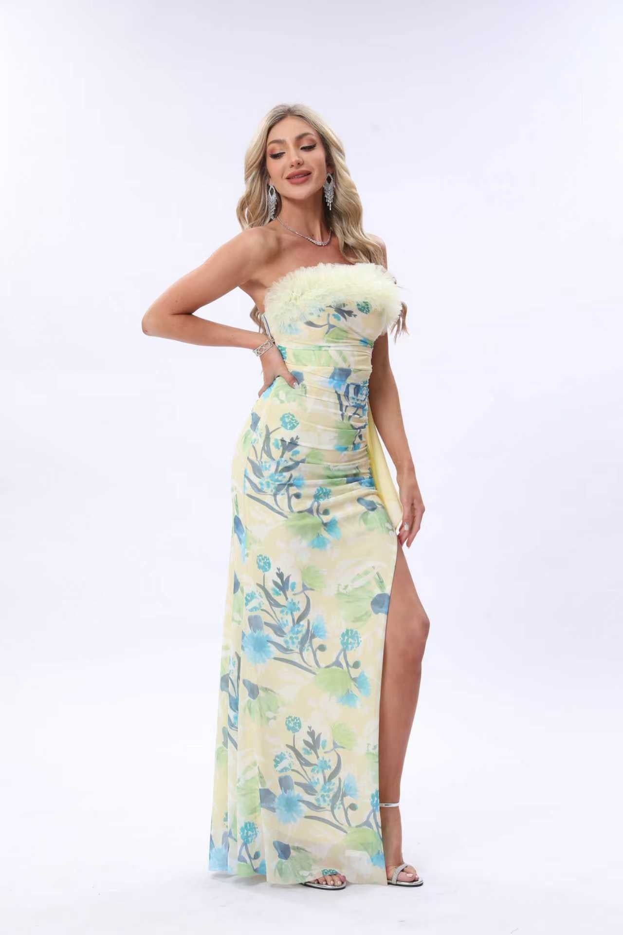 Robe bustier imprimée TILCARA