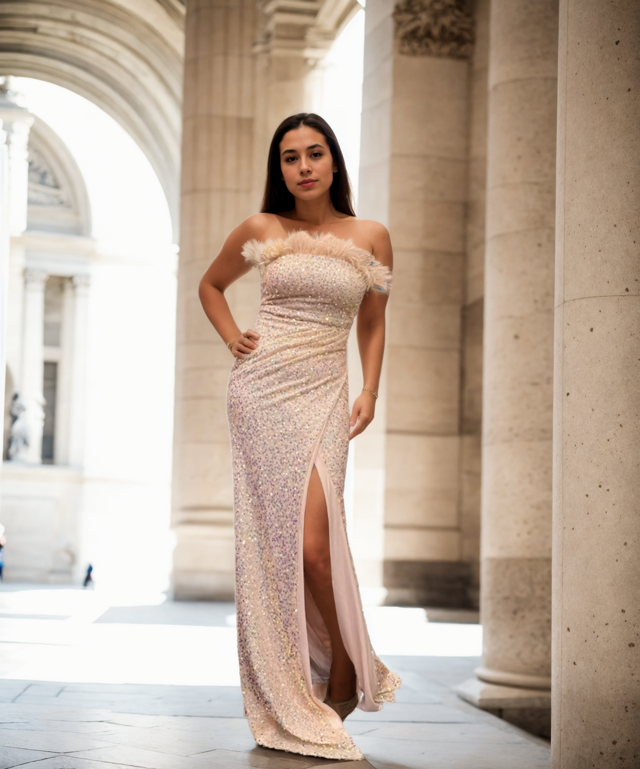 Robe de soirée en sequins, élégance éclatante & coupe glamour - Cusco