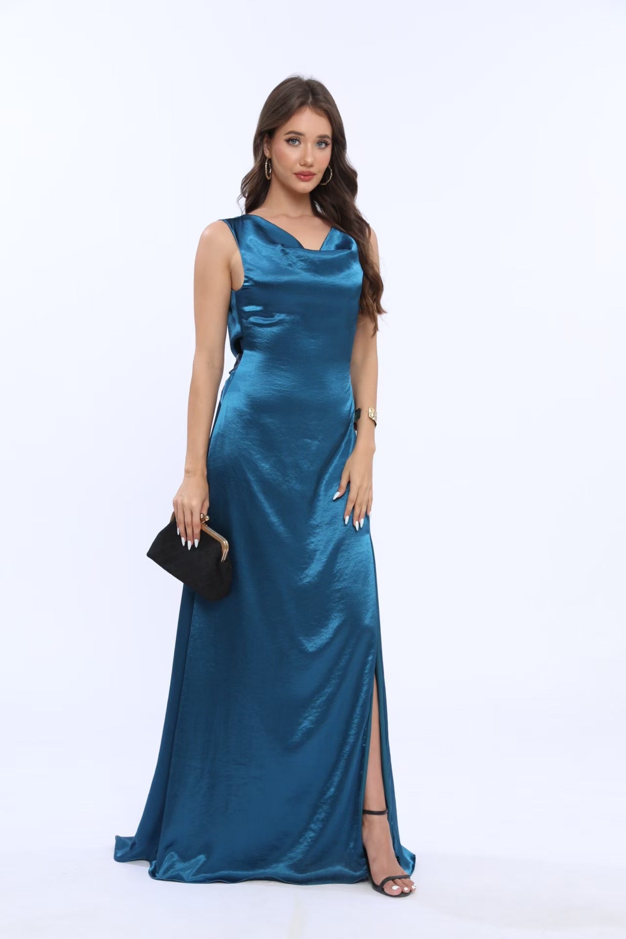 Robe satinée dos nu Salamanca