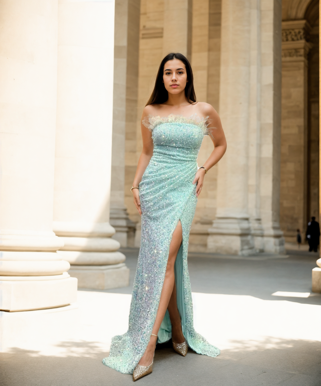 Robe de soirée en sequins, élégance éclatante & coupe glamour - Cusco