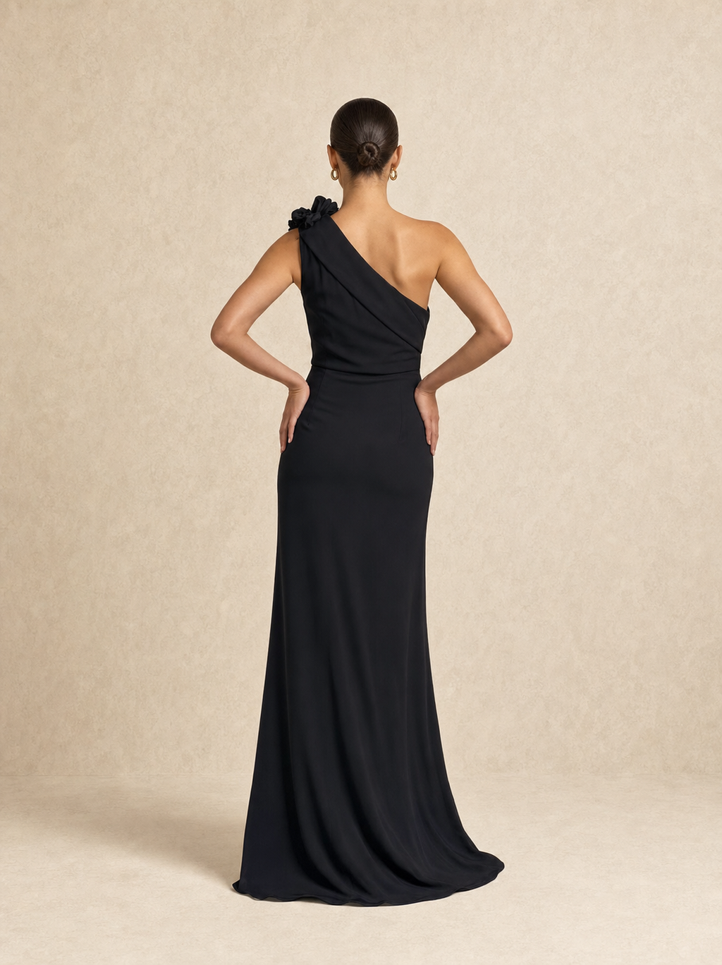 Robe longue asymétrique à fleurs - Adelaide