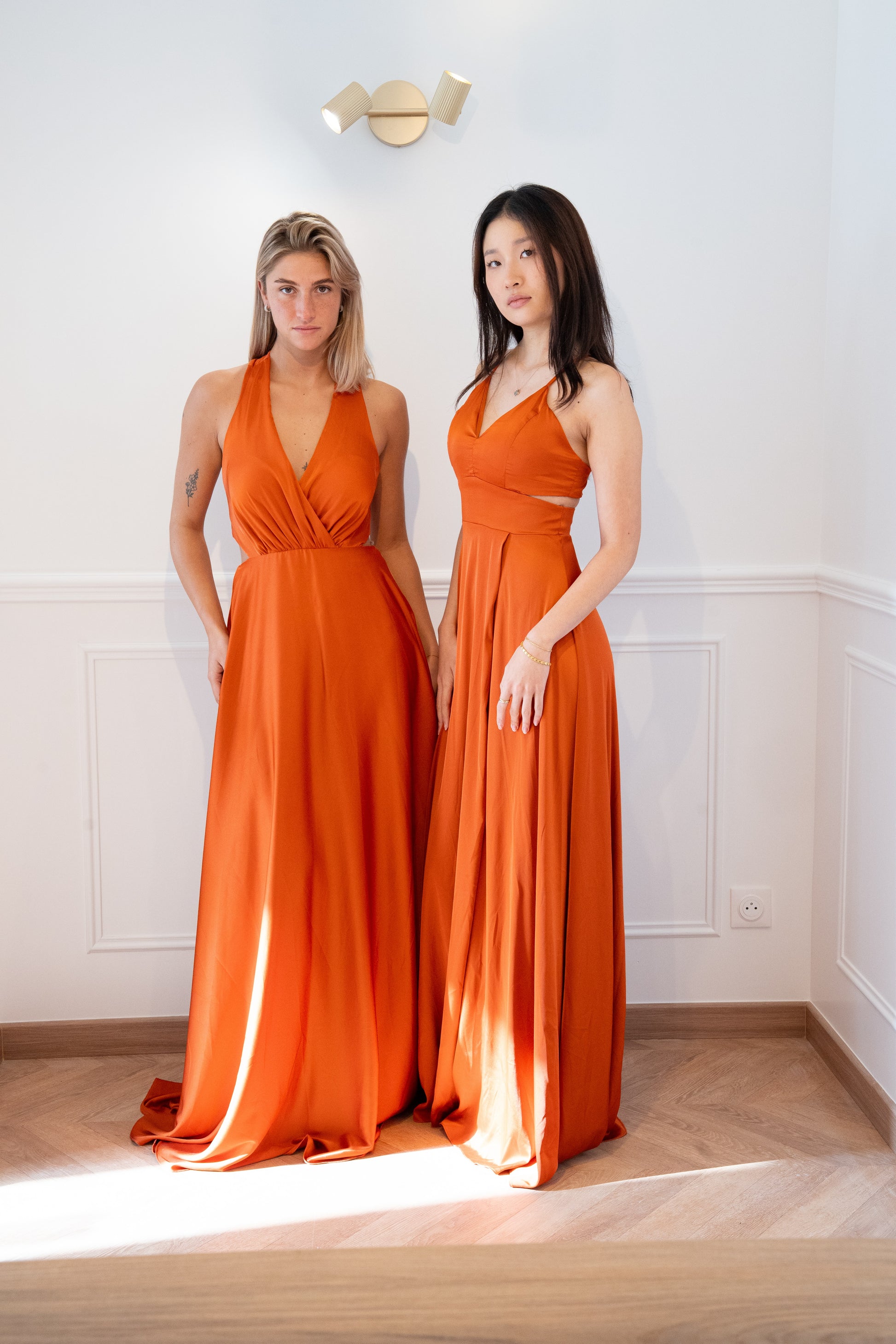 Robe de soirée en satin Milos