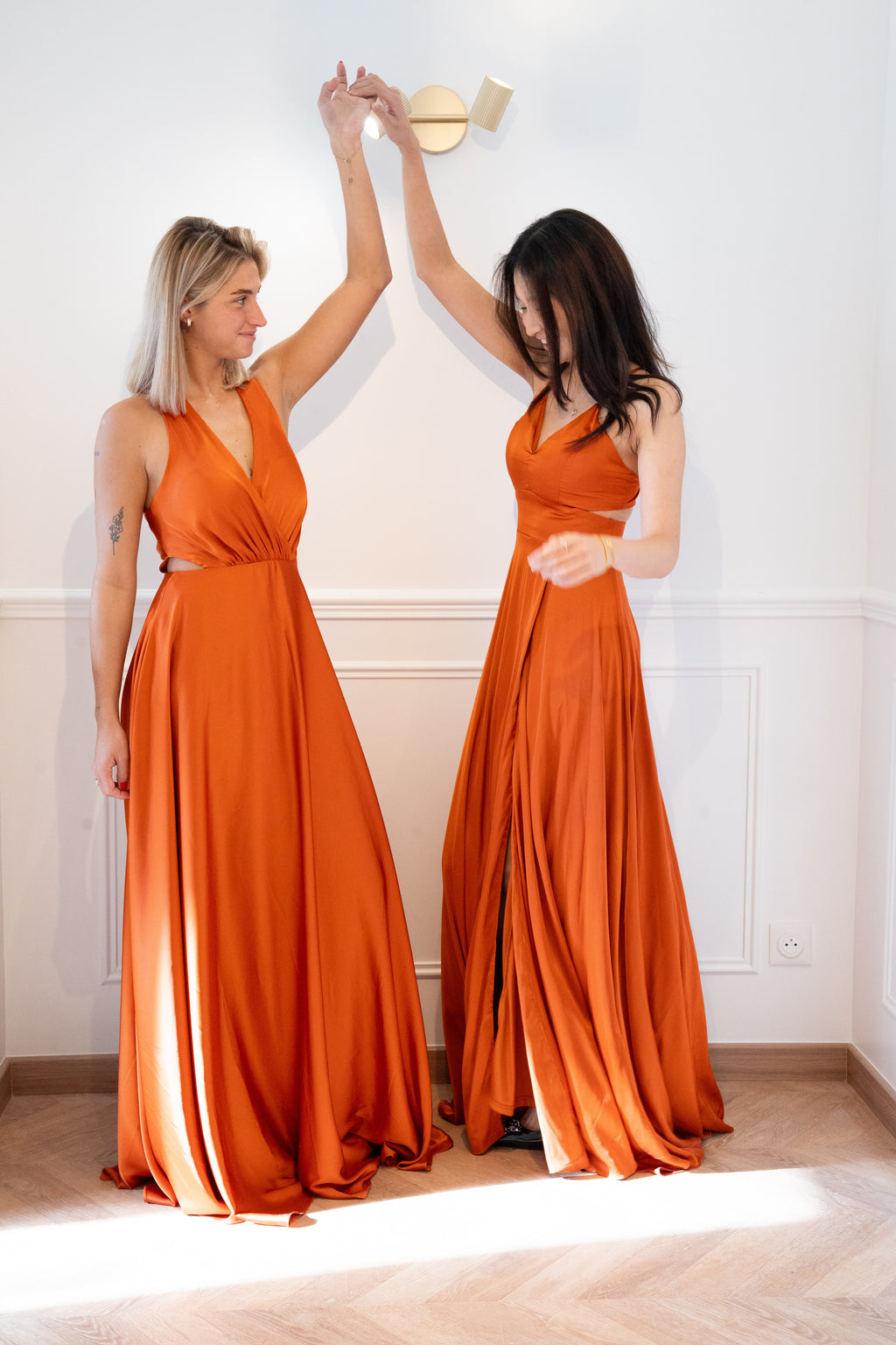 Robe de soirée en satin Milos