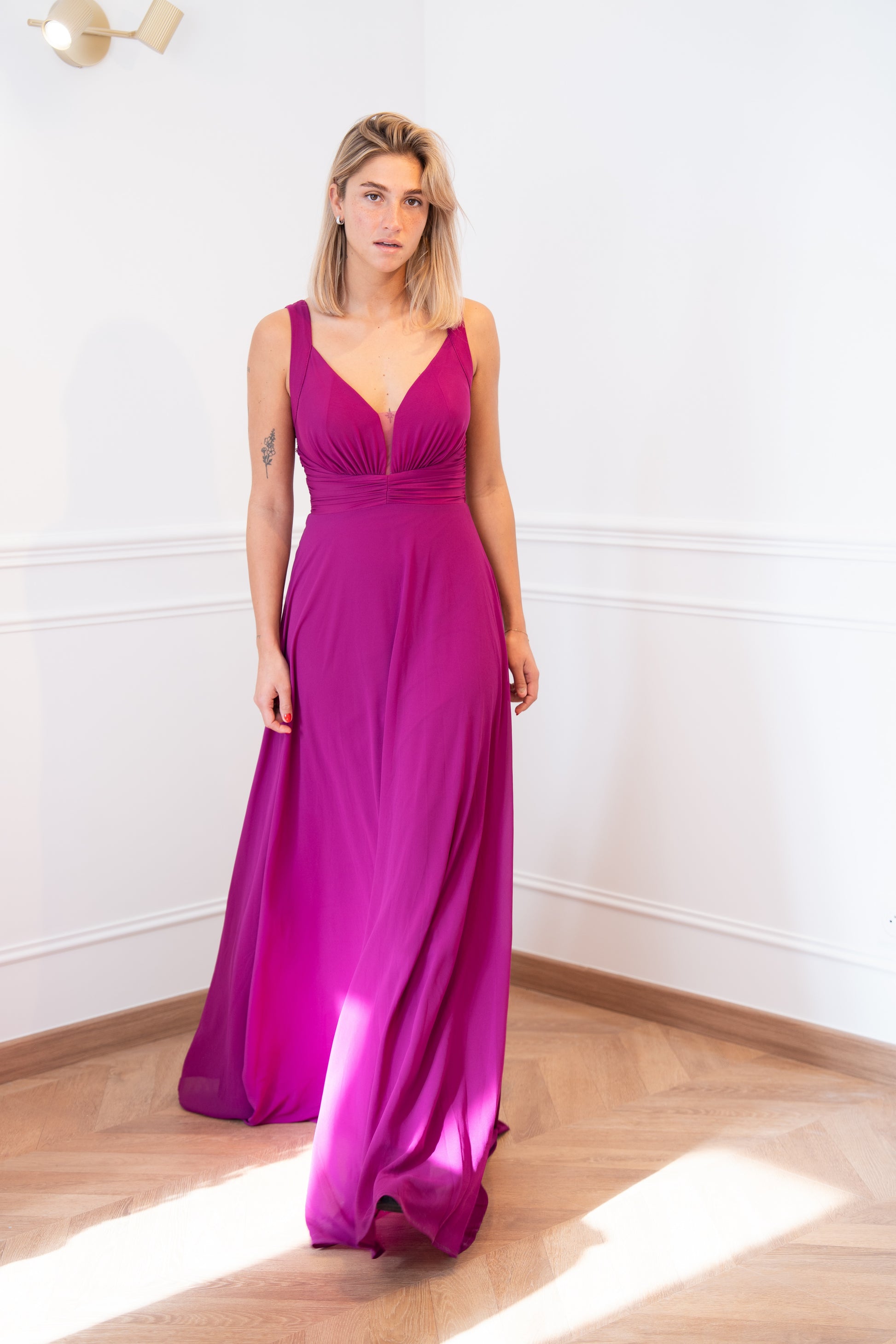 Robe de soirée à dos à dentelle Oslo