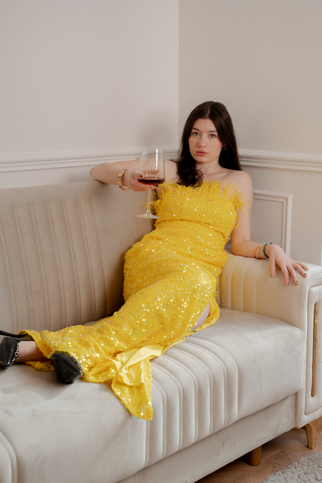 Robe de soirée en sequins, élégance éclatante & coupe glamour - Cusco