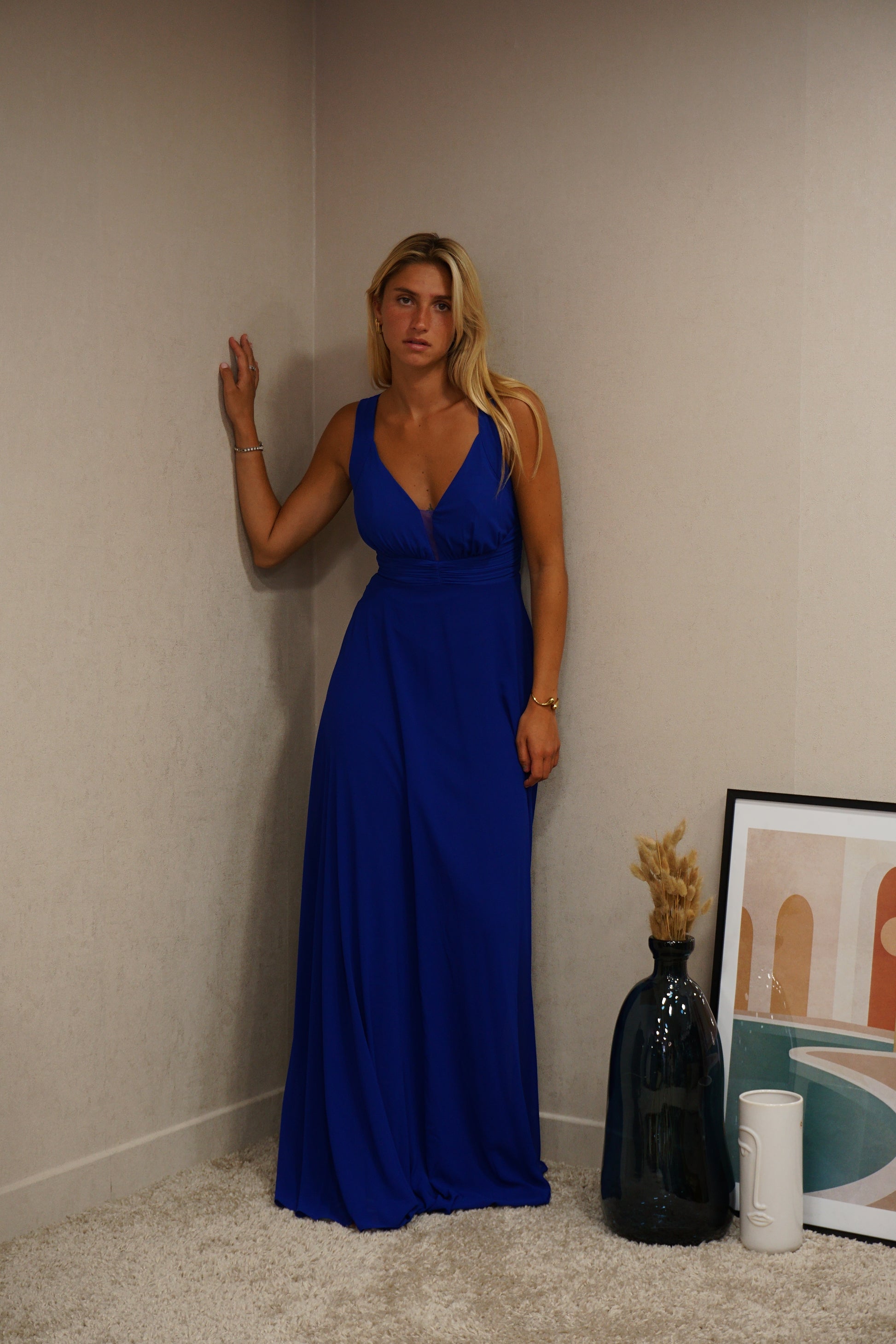 Robe de soirée à dos à dentelle Oslo