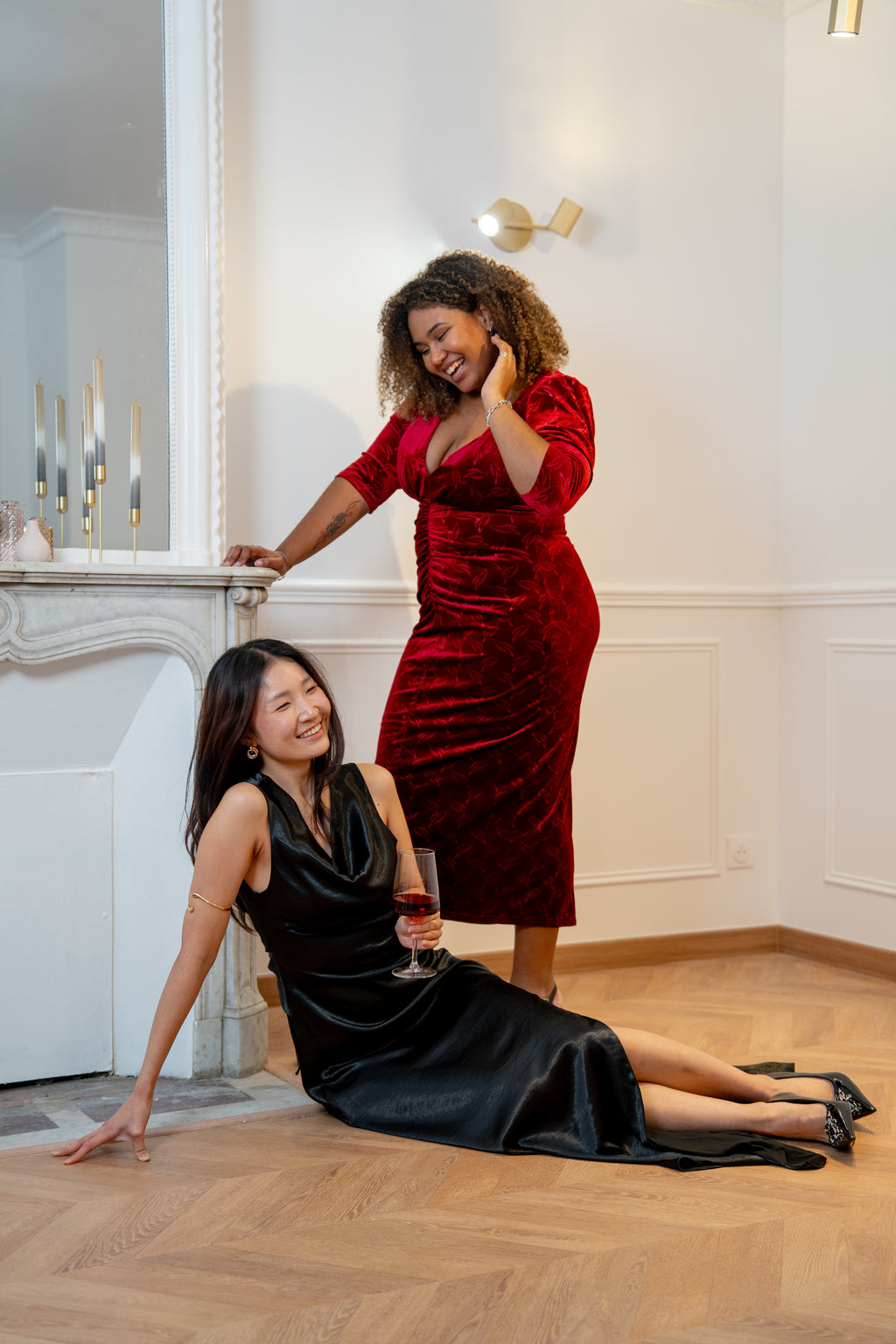 Robe satinée dos nu Salamanca