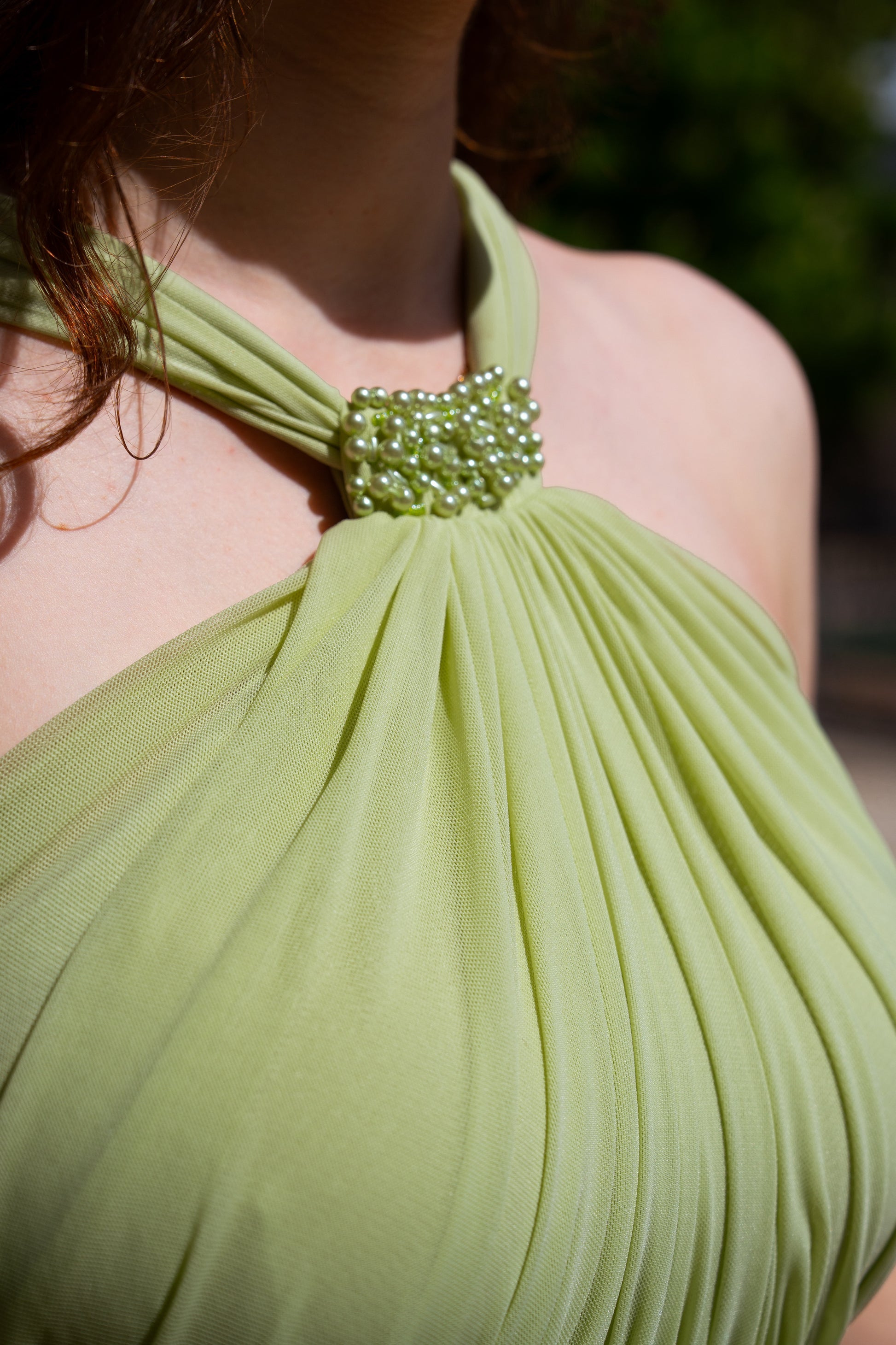 Robe de cérémonie licou perlée New York