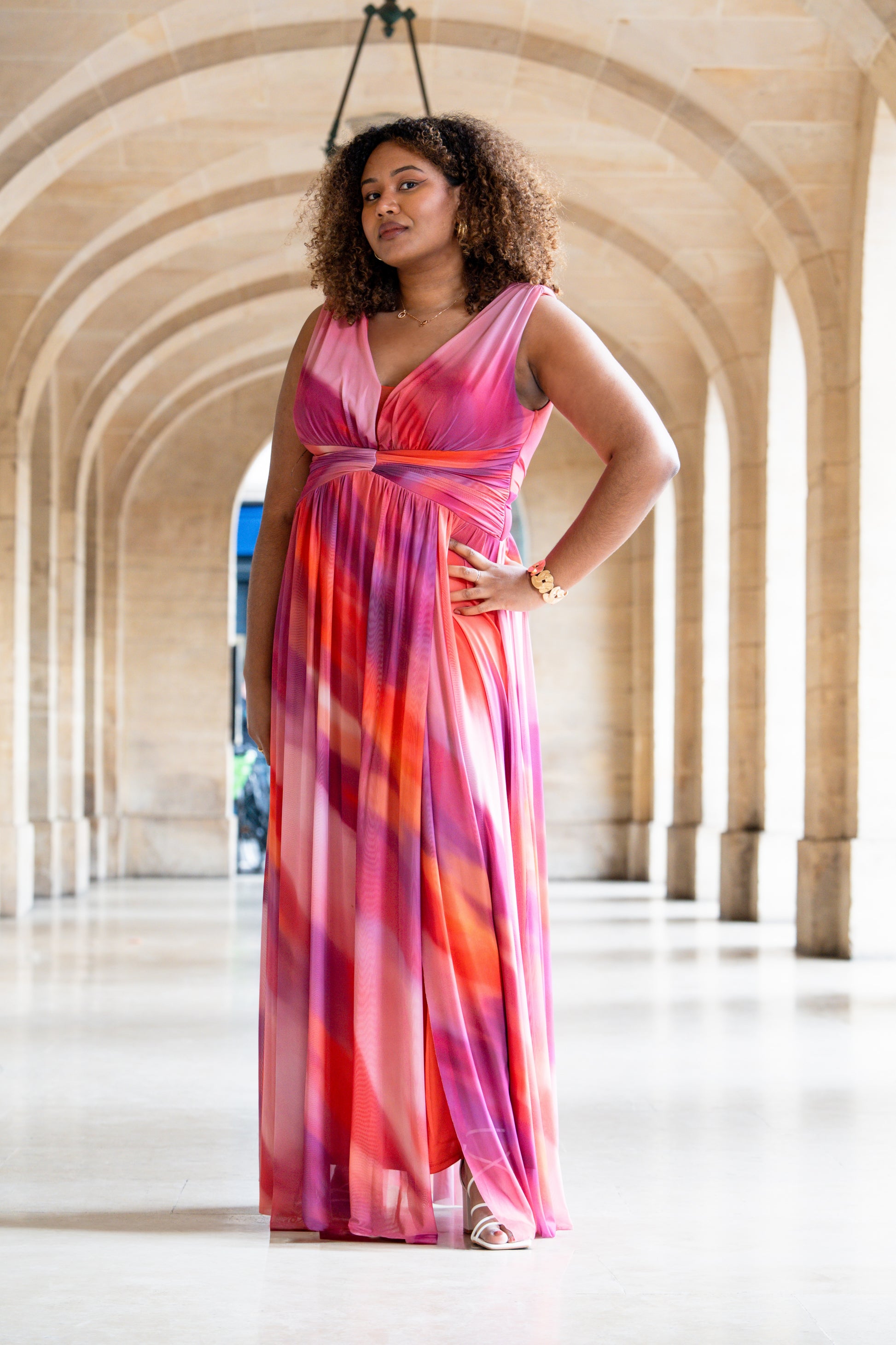 Robe maxi imprimée grande taille Pristina