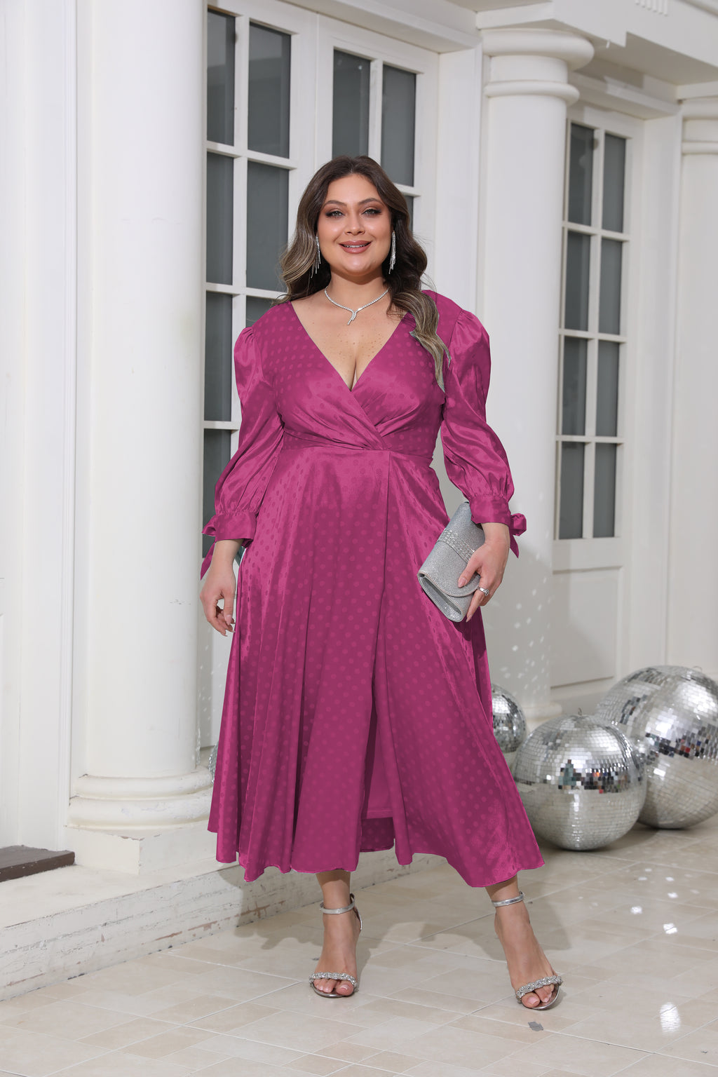 Robe satin Corinthe