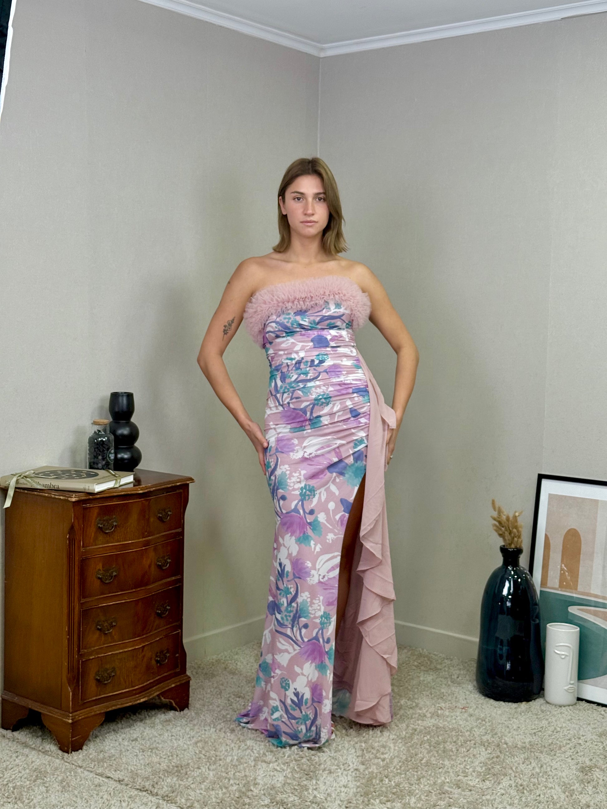 Robe bustier imprimée TILCARA