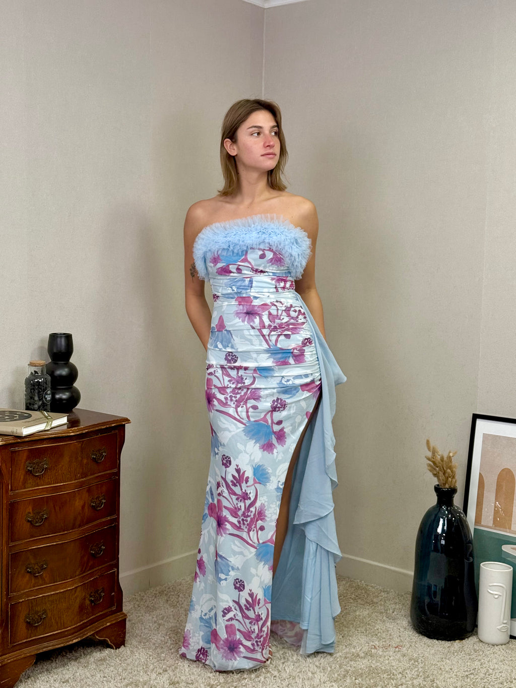 Robe bustier imprimée TILCARA