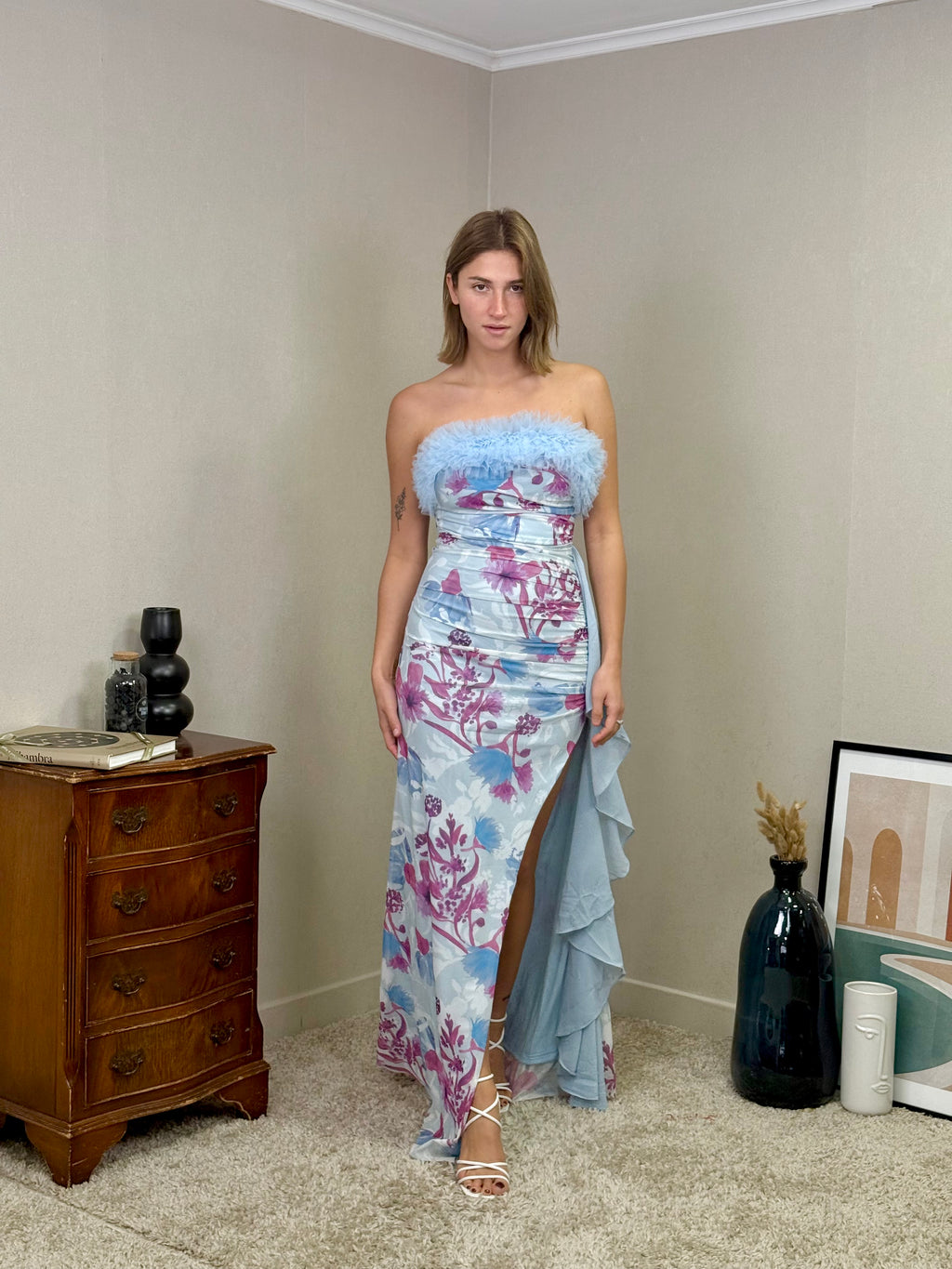 Robe bustier imprimée TILCARA