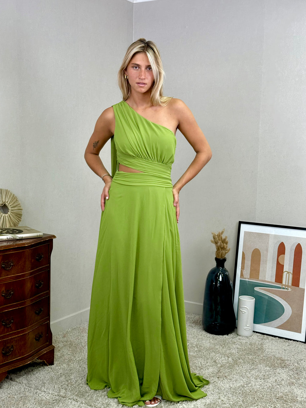 Robe asymétrique de cocktail, cérémonie Harbin