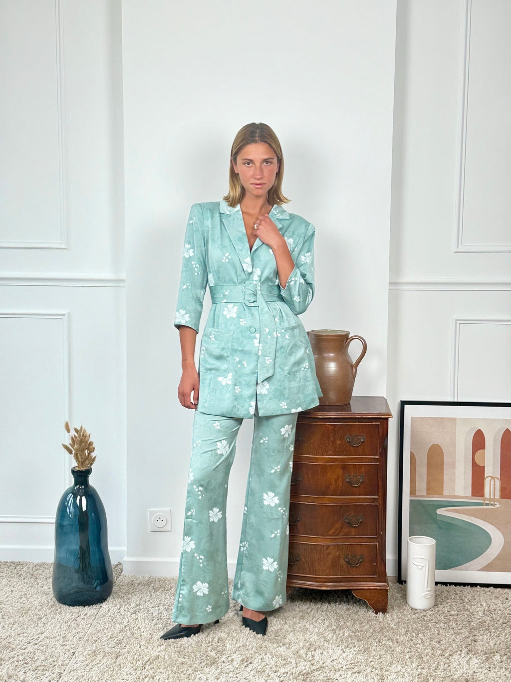 Ensemble tailleur imprimé Papeete