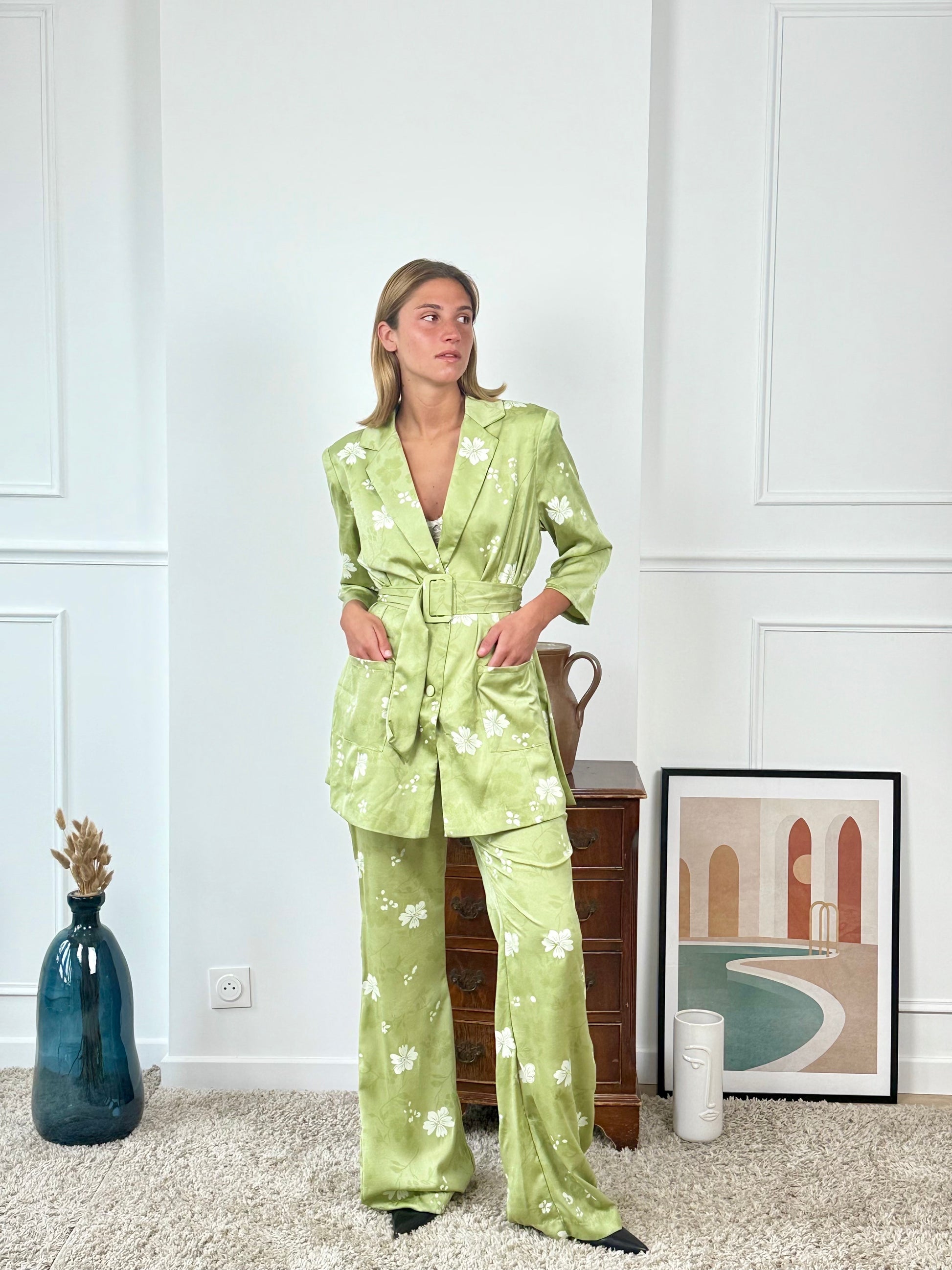 Ensemble tailleur imprimé Papeete