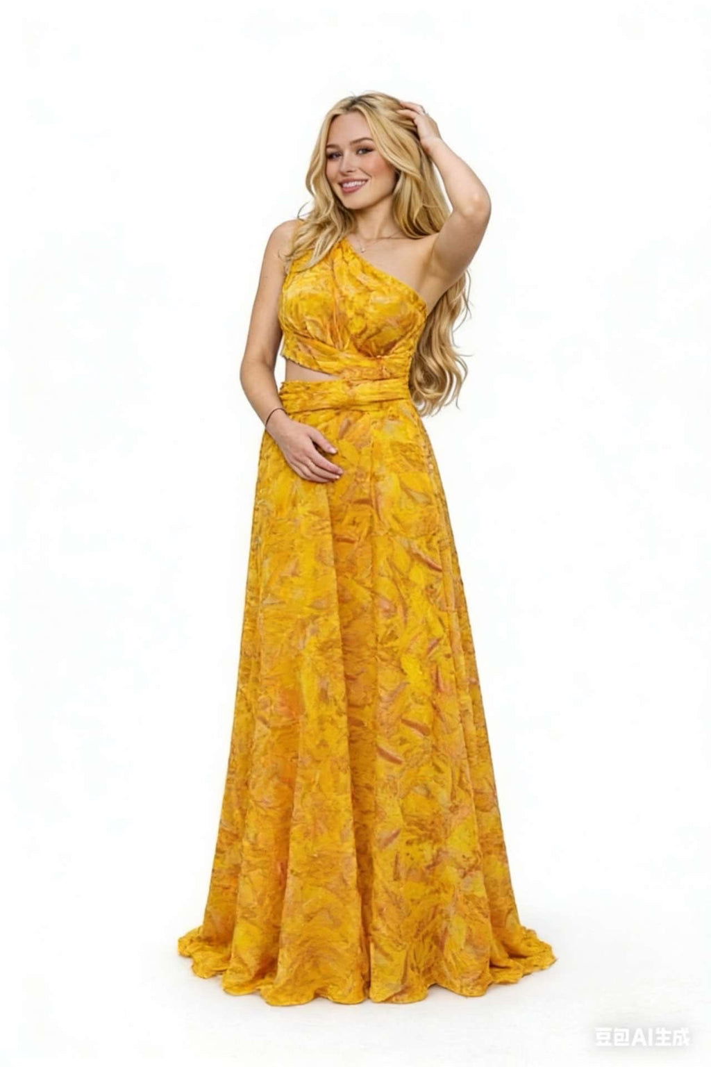 Robe imprimée asymétrique Columbus