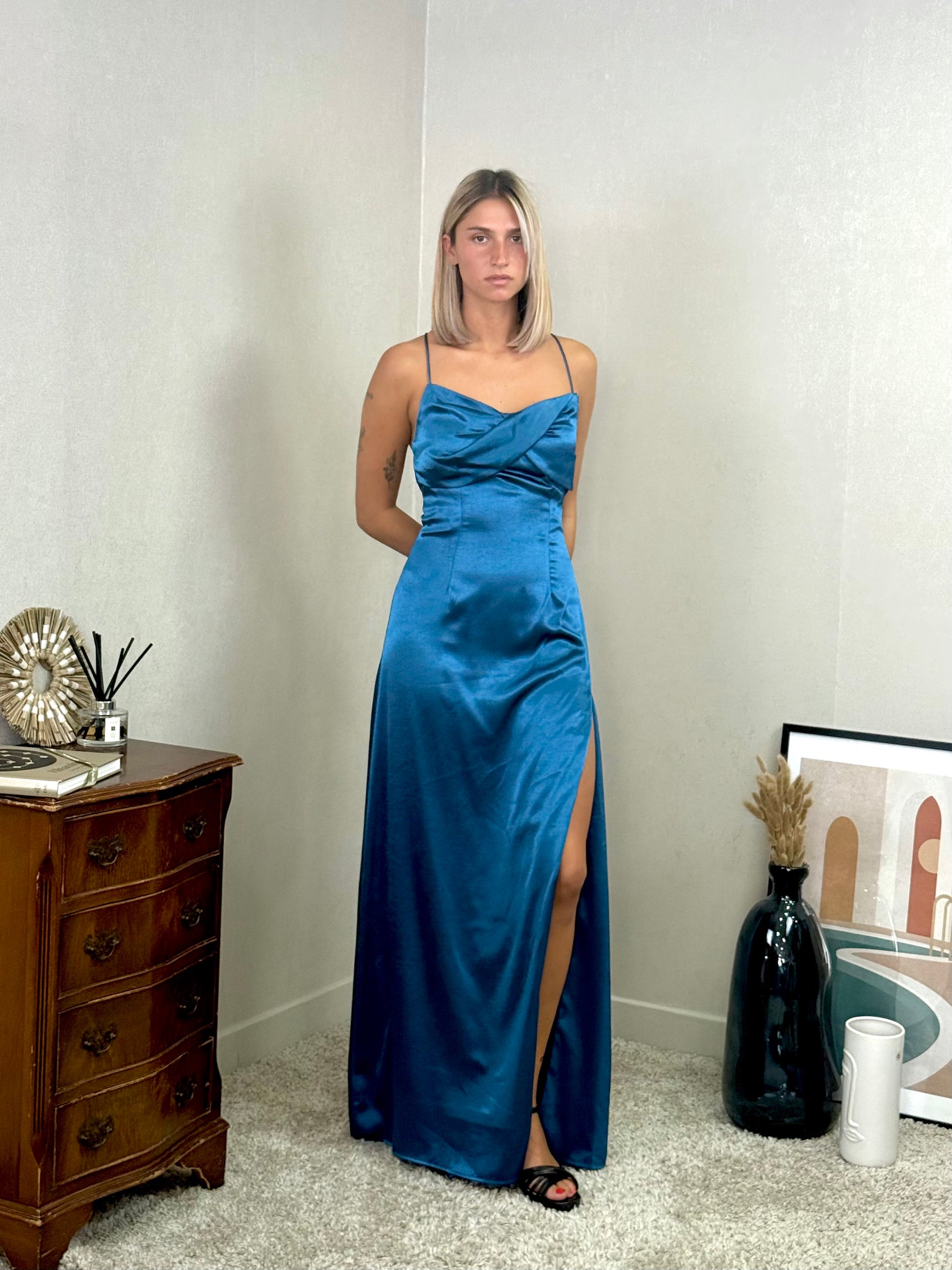 Robe de soirée satin ALCORON