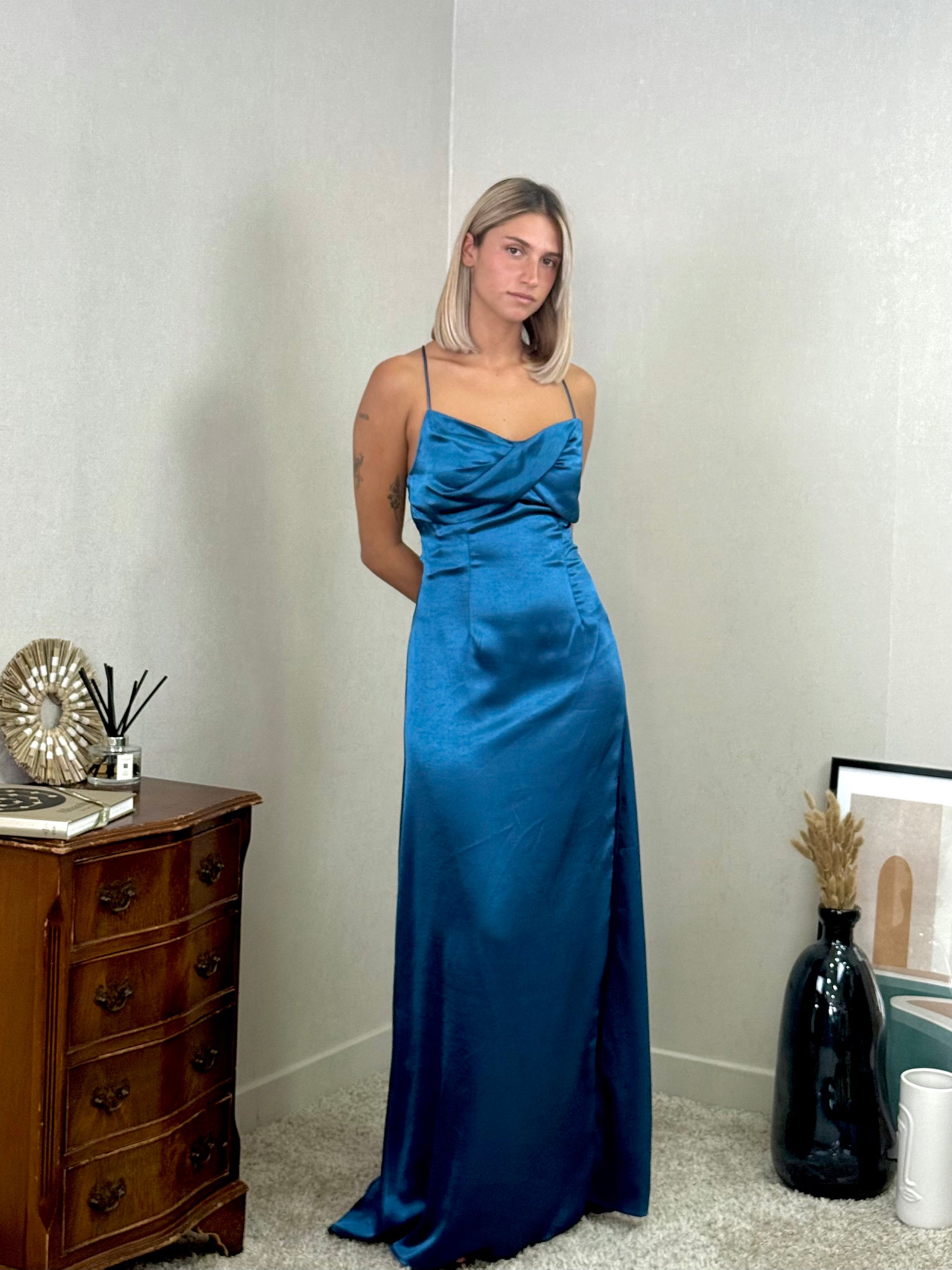 Robe de soirée satin ALCORON