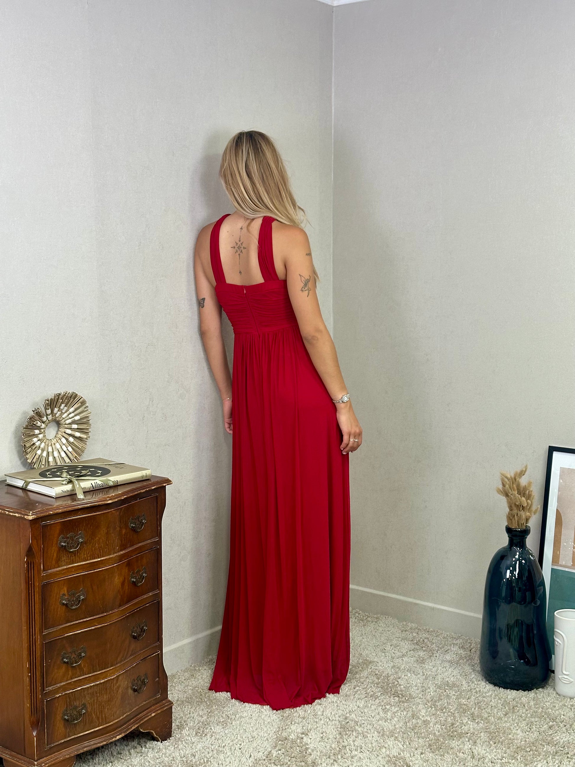 Robe de cérémonie licou perlée New York