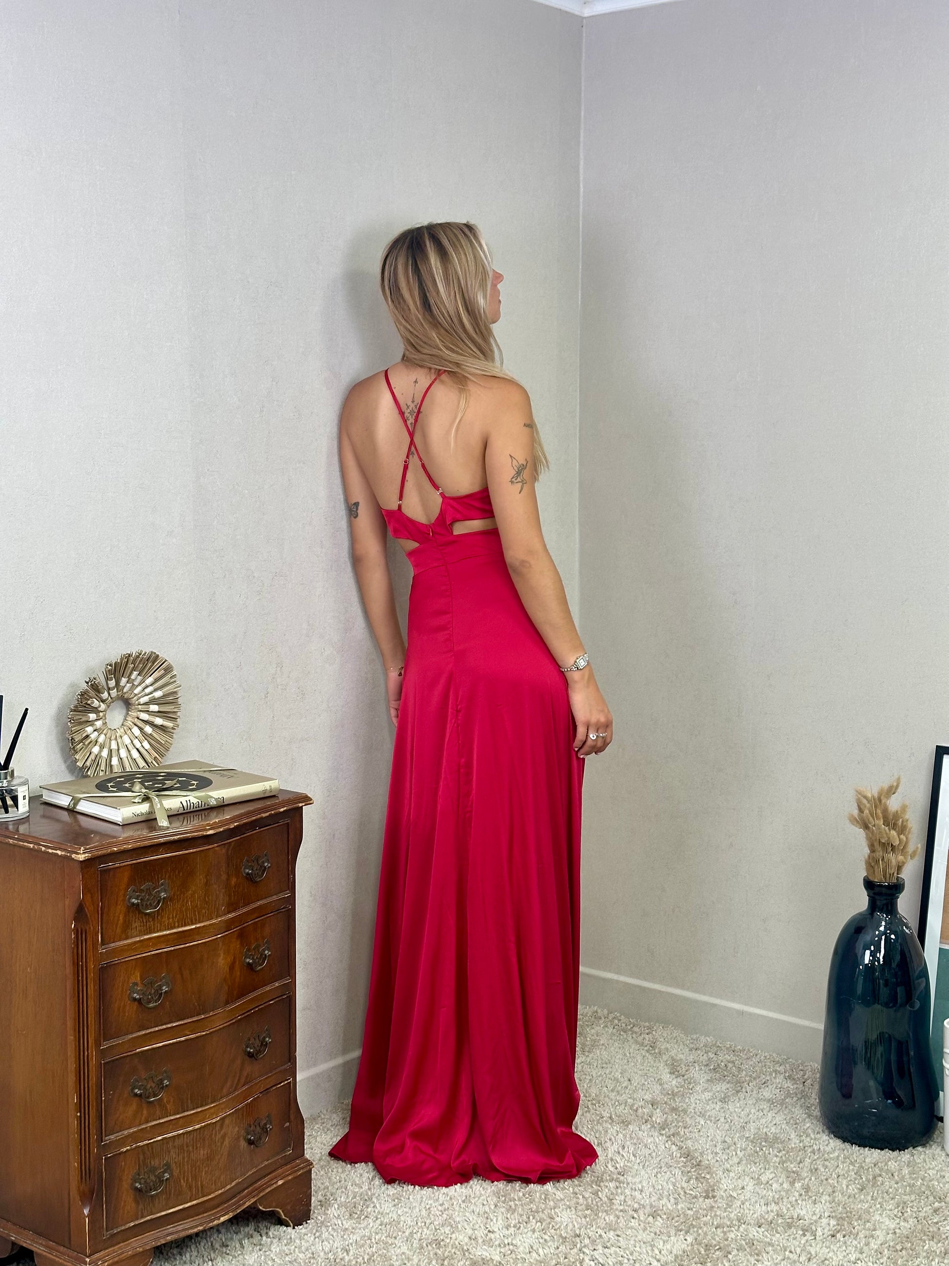 Robe de soirée en satin Milos