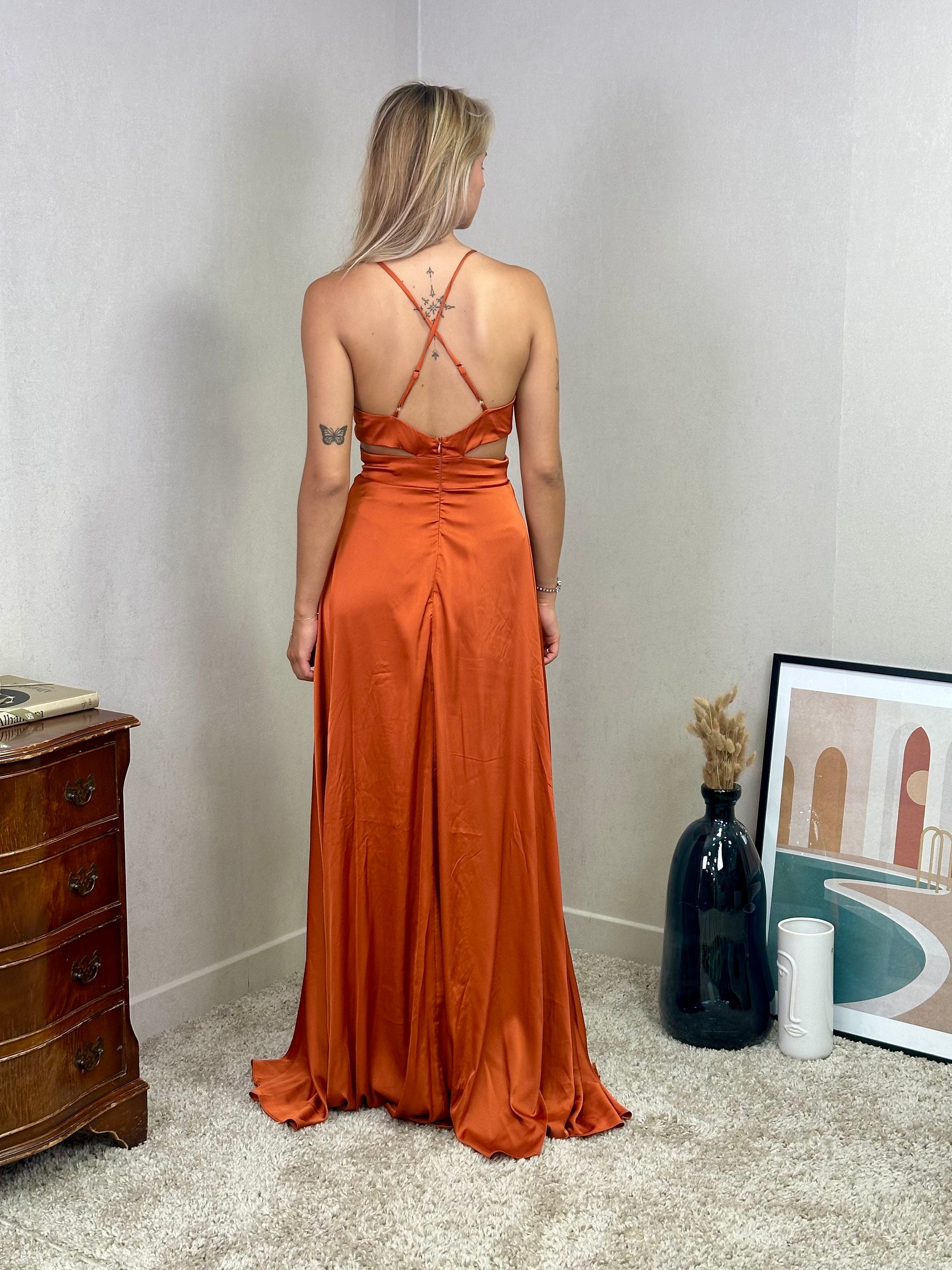 Robe de soirée en satin Milos